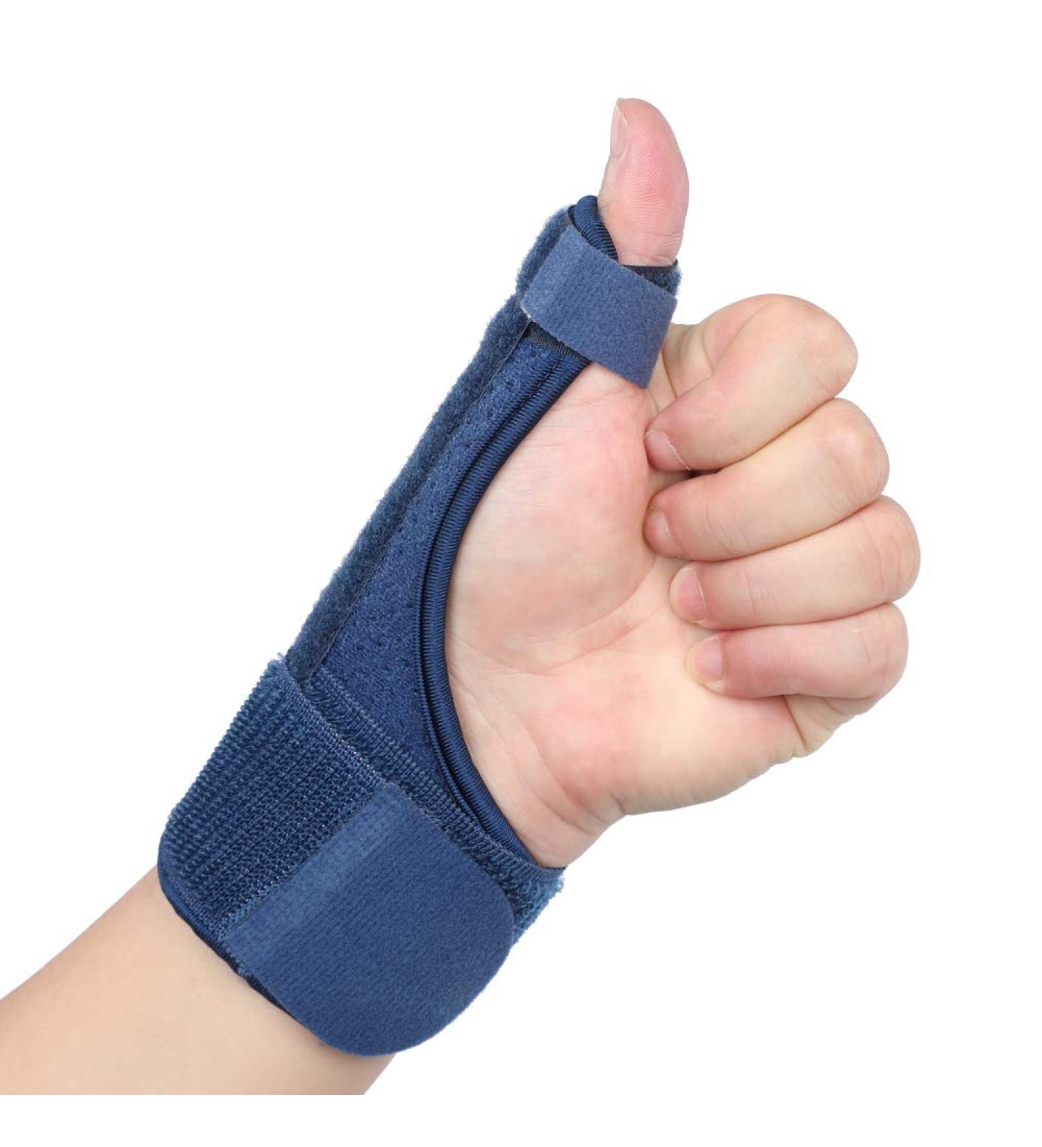 Buy Reversible Thumb Spica Splint - Copper Compression Brace for Thumb Fracture & Joint Support - Lightweight & Breathable (Navy Blue) - International Shipping - Buy Online on GoSupps.com