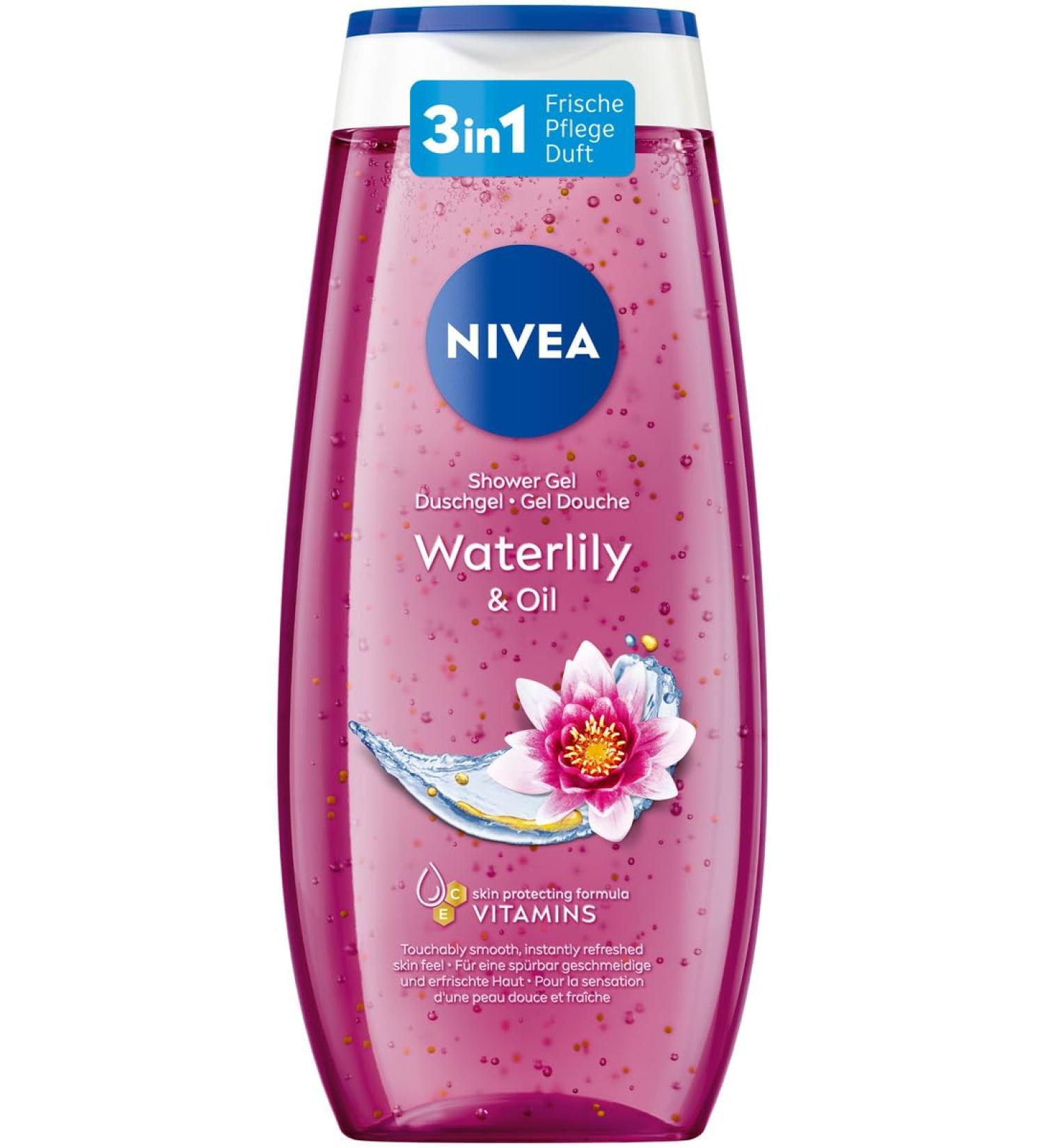 Nivea Waterlily & Oil Shower Gel 250 ml | pH-Skin-Neutral Care | Nourishing Oil Beads | Fresh Fragrance | Buy Online Internationally - Buy Online on GoSupps.com