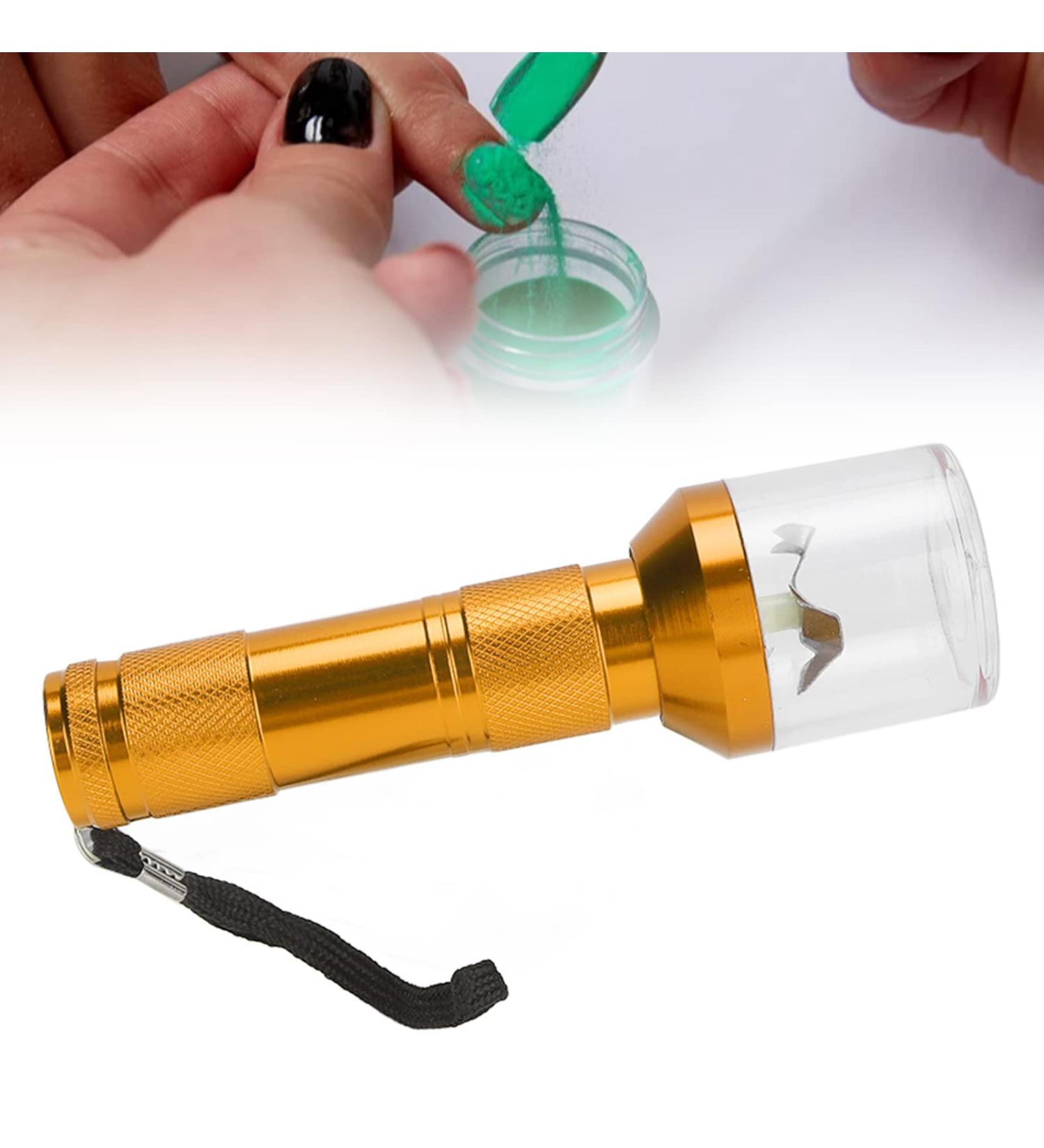 Electric Nail Powder Mixer & Grinder - Aluminum Herb/Spice/Tobacco Crusher Tool for Salons & Home Use (Gold) - Buy Online on GoSupps.com