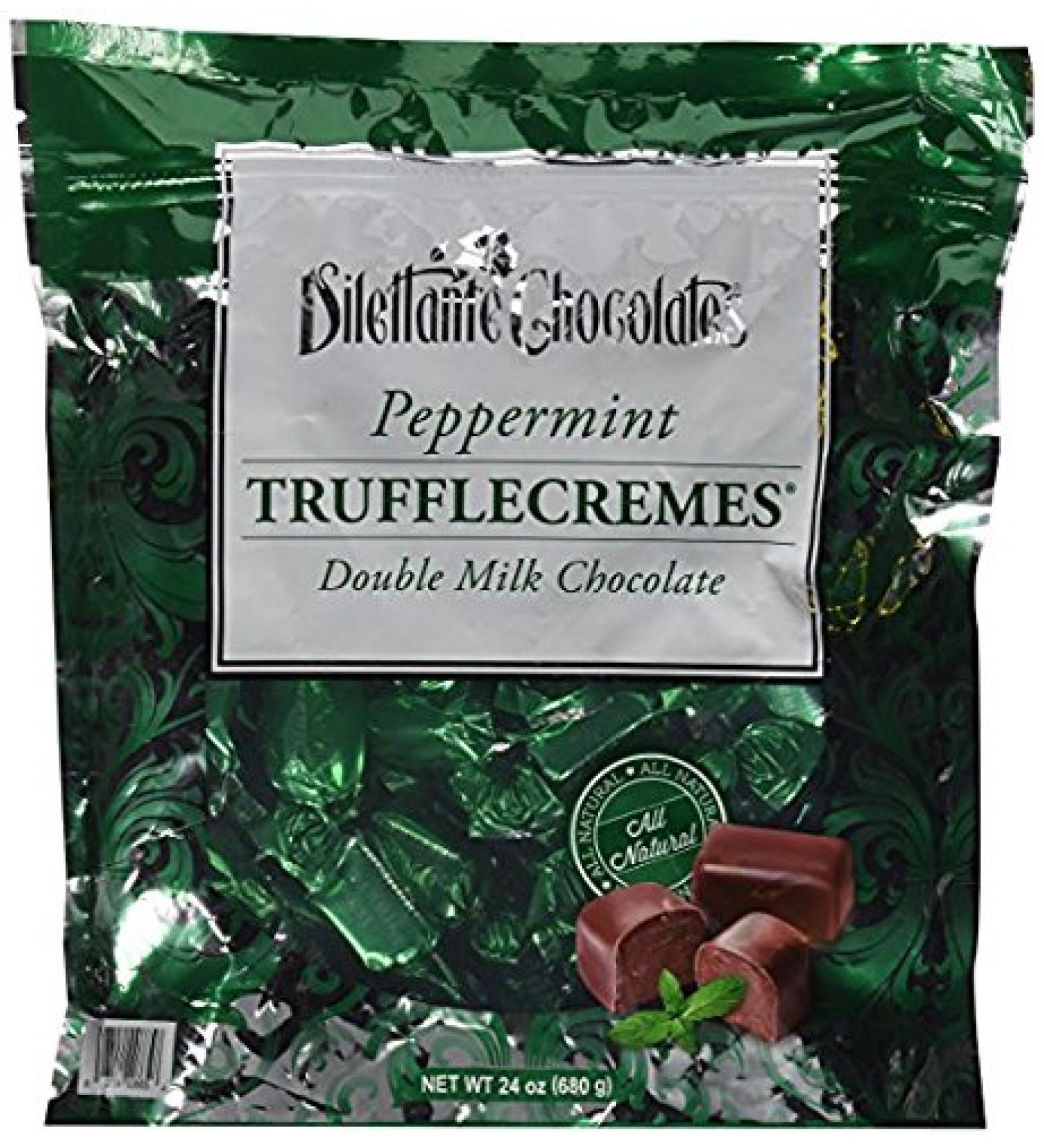 Peppermint Double Milk Chocolate Truffle Cremes - Dilettante Value 2Pack ( 24oz Each )