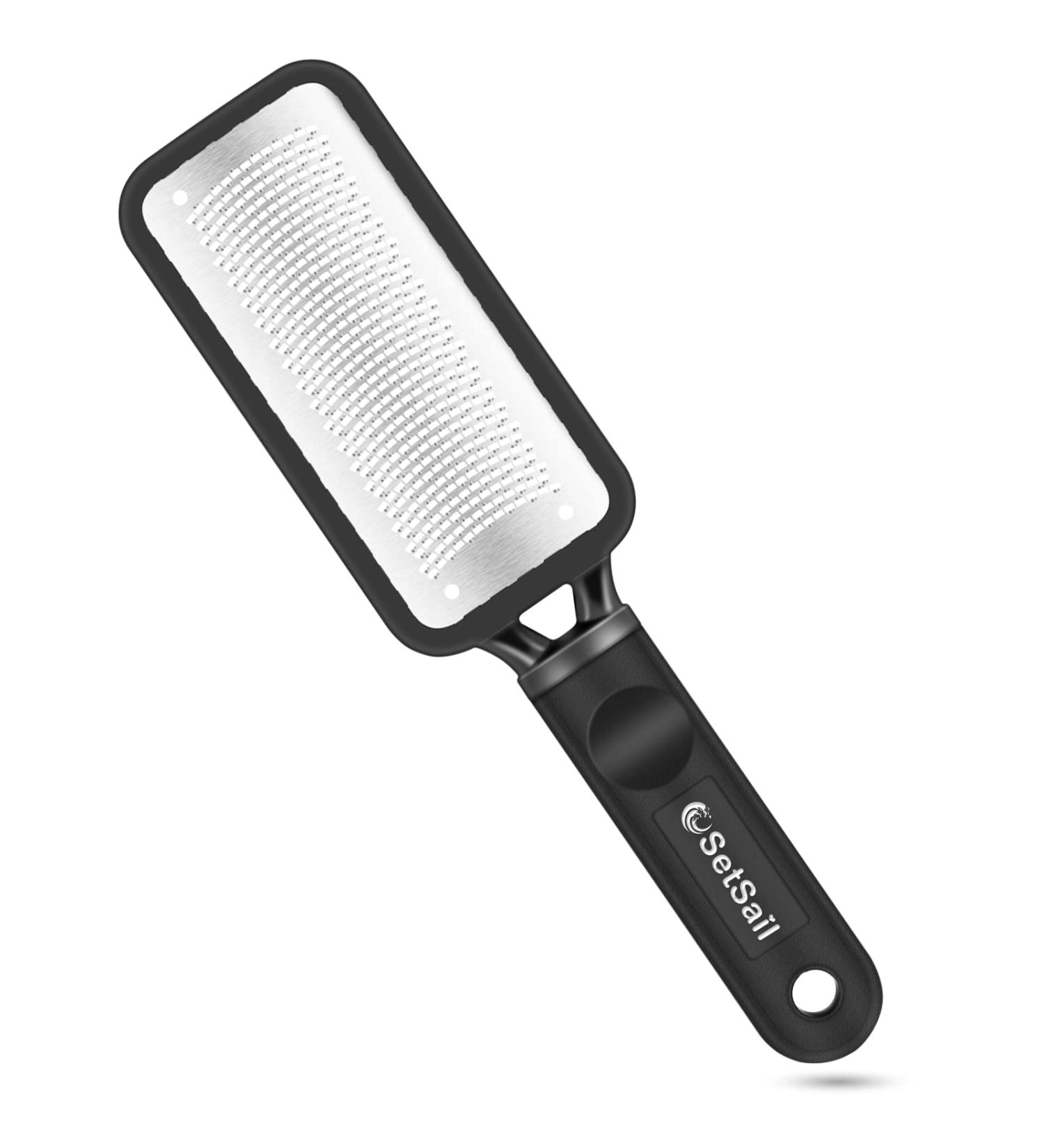 SetSail Stainless Steel Foot File Callus Remover - Professional Pedicure Tool for Wet and Dry Feet - Foot Scrubber for Dead Skin Removal - Buy Online on GoSupps.com