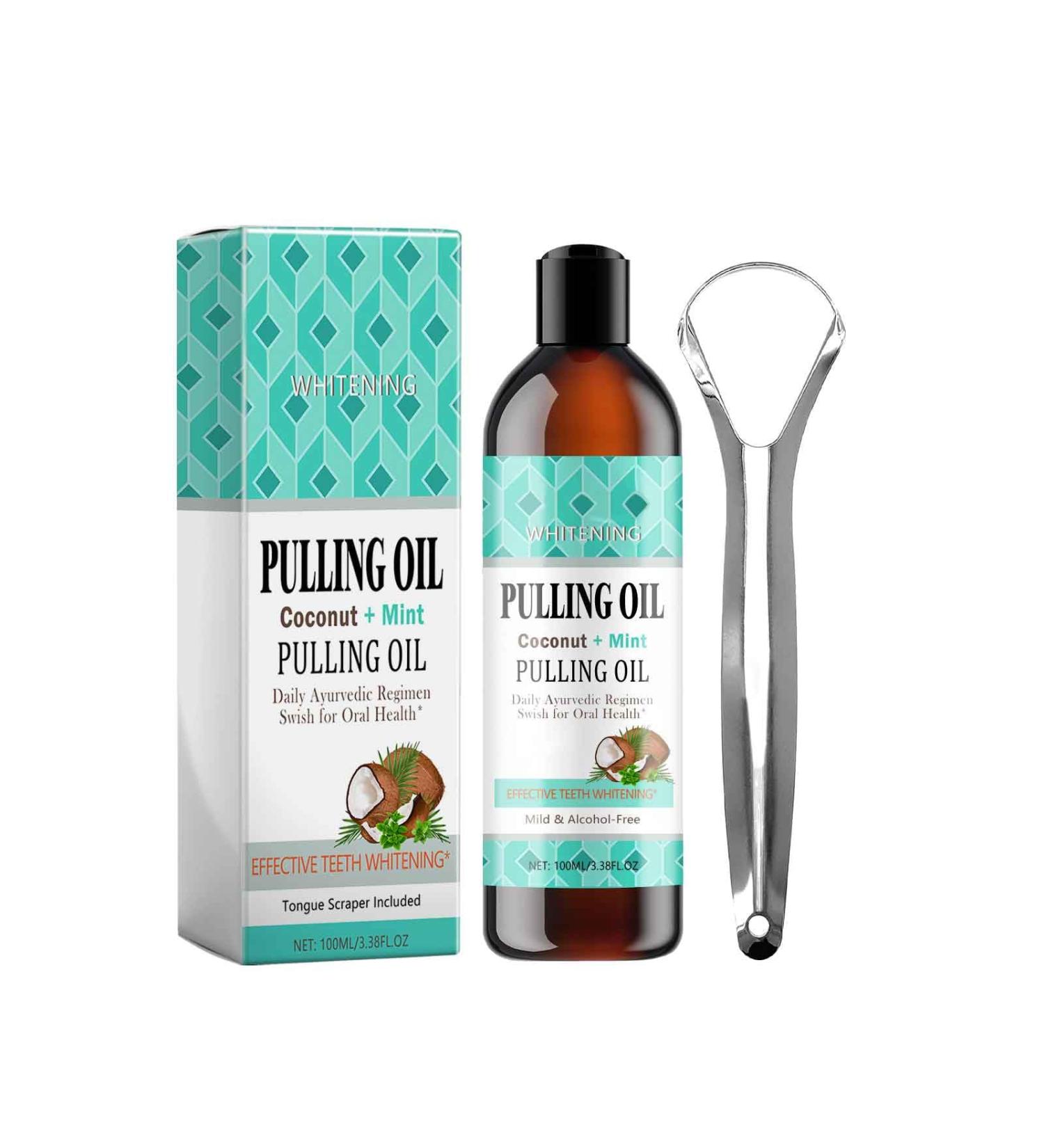 Natural Coconut Oil Mouthwash 100ml - Non-Alcoholic Mint Flavor for Fresh Breath Tooth Whitening & Healthier Gums - Buy Online on GoSupps.com