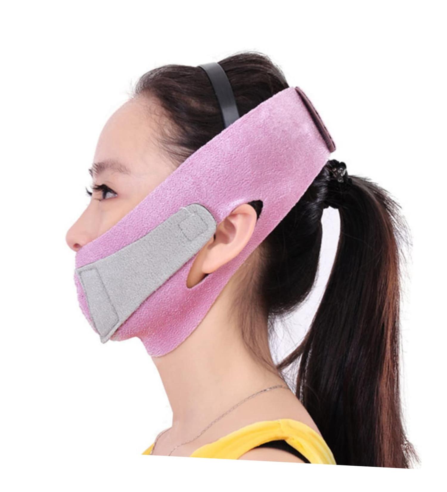 FRCOLOR 1pc chin straps chinstrap pink lifting V line slimming belt slim strap v V thin thin strap neck - Buy Online on GoSupps.com