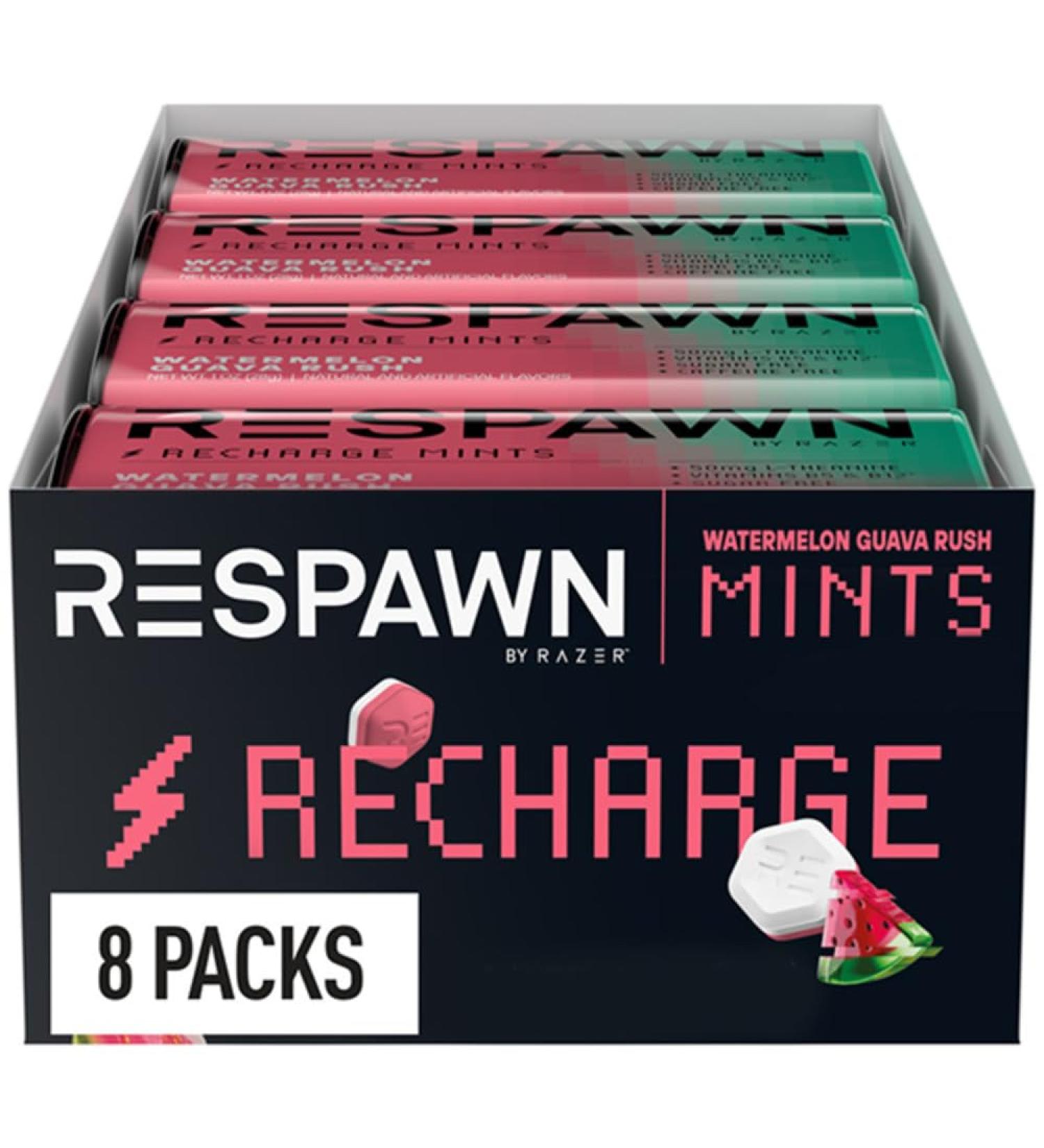 RESPAWN Razer RECHARGE Lot de 8 sachets de menthe past que et goyave sans sucre 28 g - Buy Online on GoSupps.com