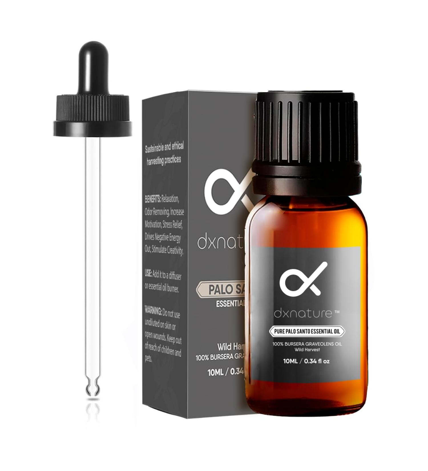 100% Pure Palo Santo Essential Oil - Organic & All Natural | Ideal for Diffuser Skin Perfume Candles Spray & Bath - 0.34oz - Buy Online on GoSupps.com