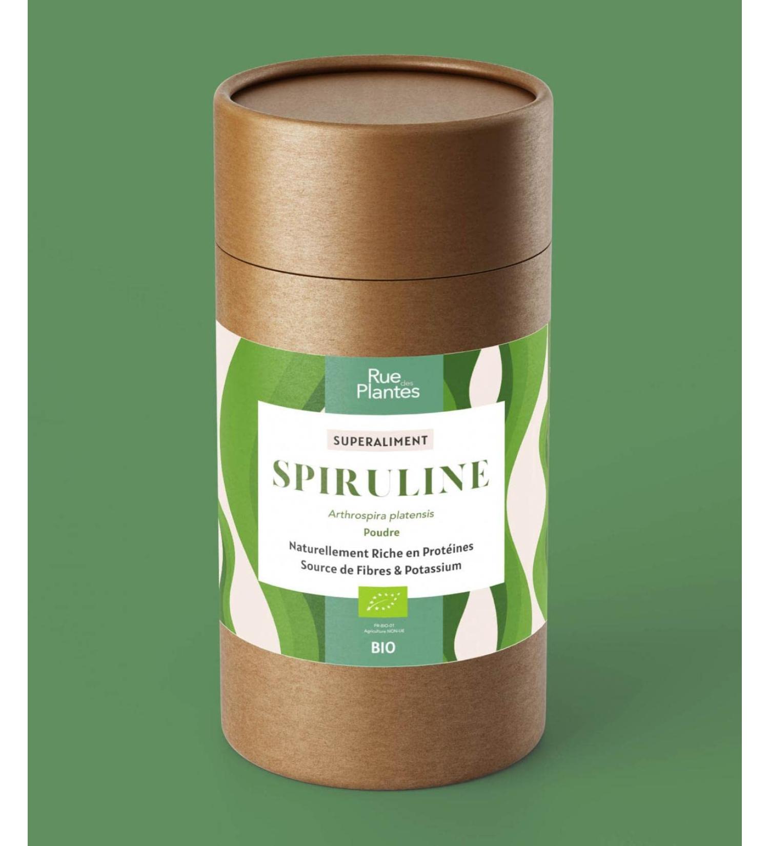 Organic Spirulina 100 g Superfood Rich in Vegetable Protein Source of Potassium Iron Fiber - Buy Online on GoSupps.com