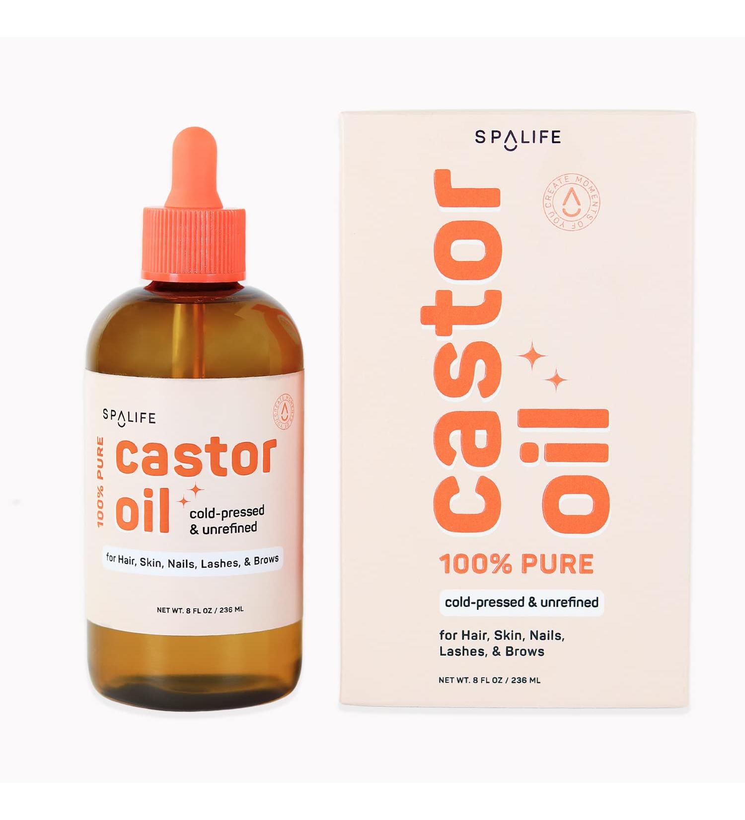 Buy SpaLife 100% Pure Multi-Use Castor Oil for Hair Skin Nails Lashes & Brows - 8 FL OZ | Best International Shipping - Buy Online on GoSupps.com