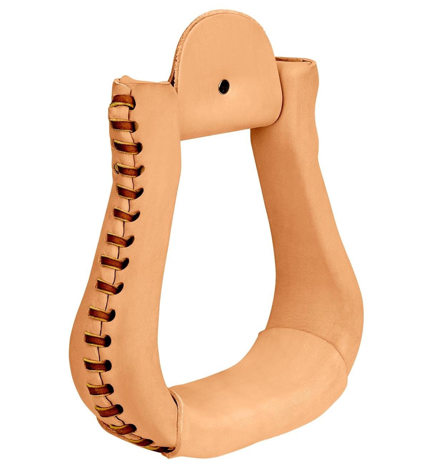 Weaver Natural Leather Bell Western Stirrups