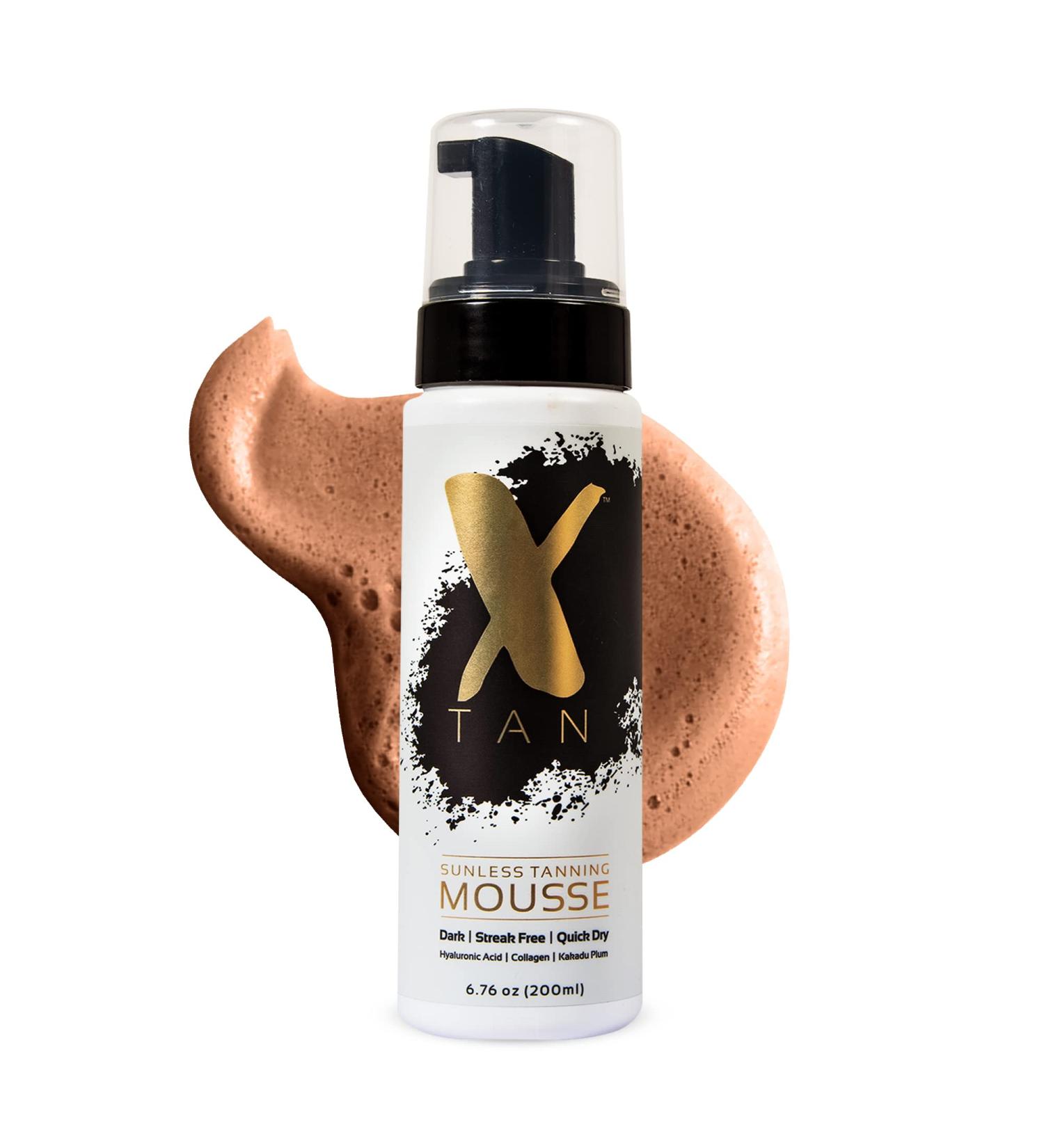 X-Tan Sunless Tanning Mousse 6.76 oz - Quick-Dry Paraben-Free Self Tanner Foam for Hydration and Nourishment | Long-Lasting Sunless Tanner Suitable for All Skin Types - Buy Online on GoSupps.com