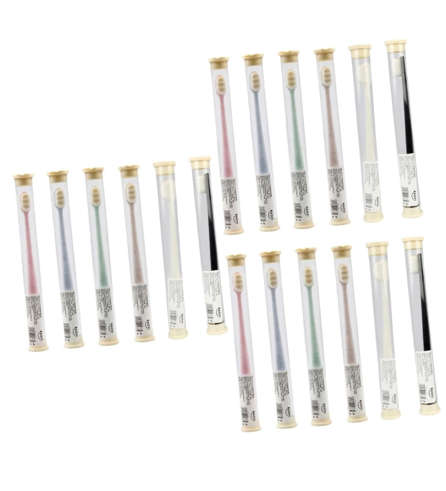 Fomiyes 18-Piece Children's & Adult Toothbrush Set Travel-Friendly Oral Care Tools for Sensitive Gums - Buy Online on GoSupps.com