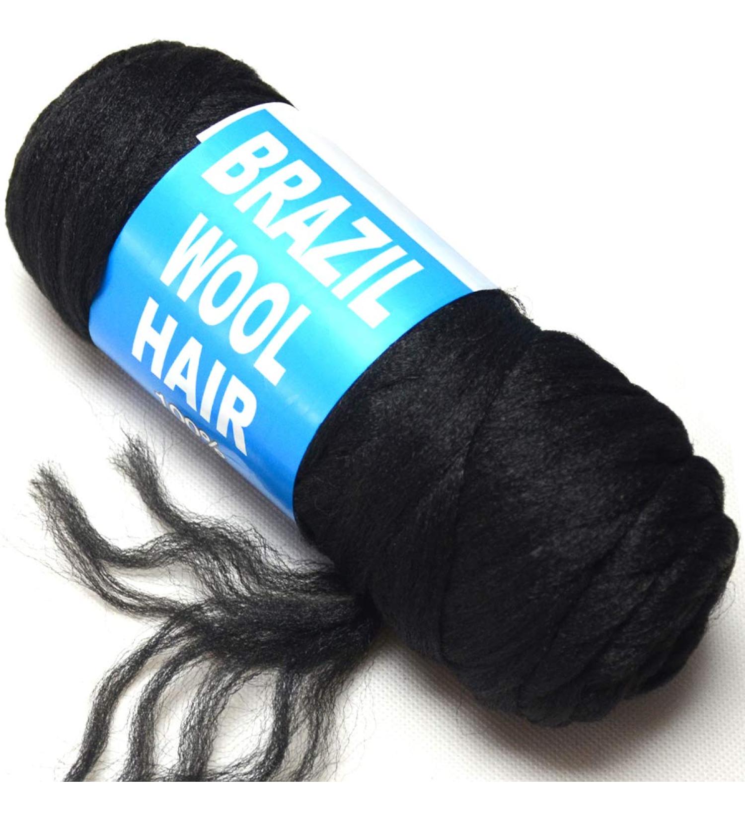 BLUPLE Brazilian Wool Hair Roll - Black Acrylic Yarn for African Hair Braiding and Twisting | Jumbo Braids/Crochet Faux Locs/Dreadlocks - 1 Roll (Pack of 1) - Buy Online on GoSupps.com