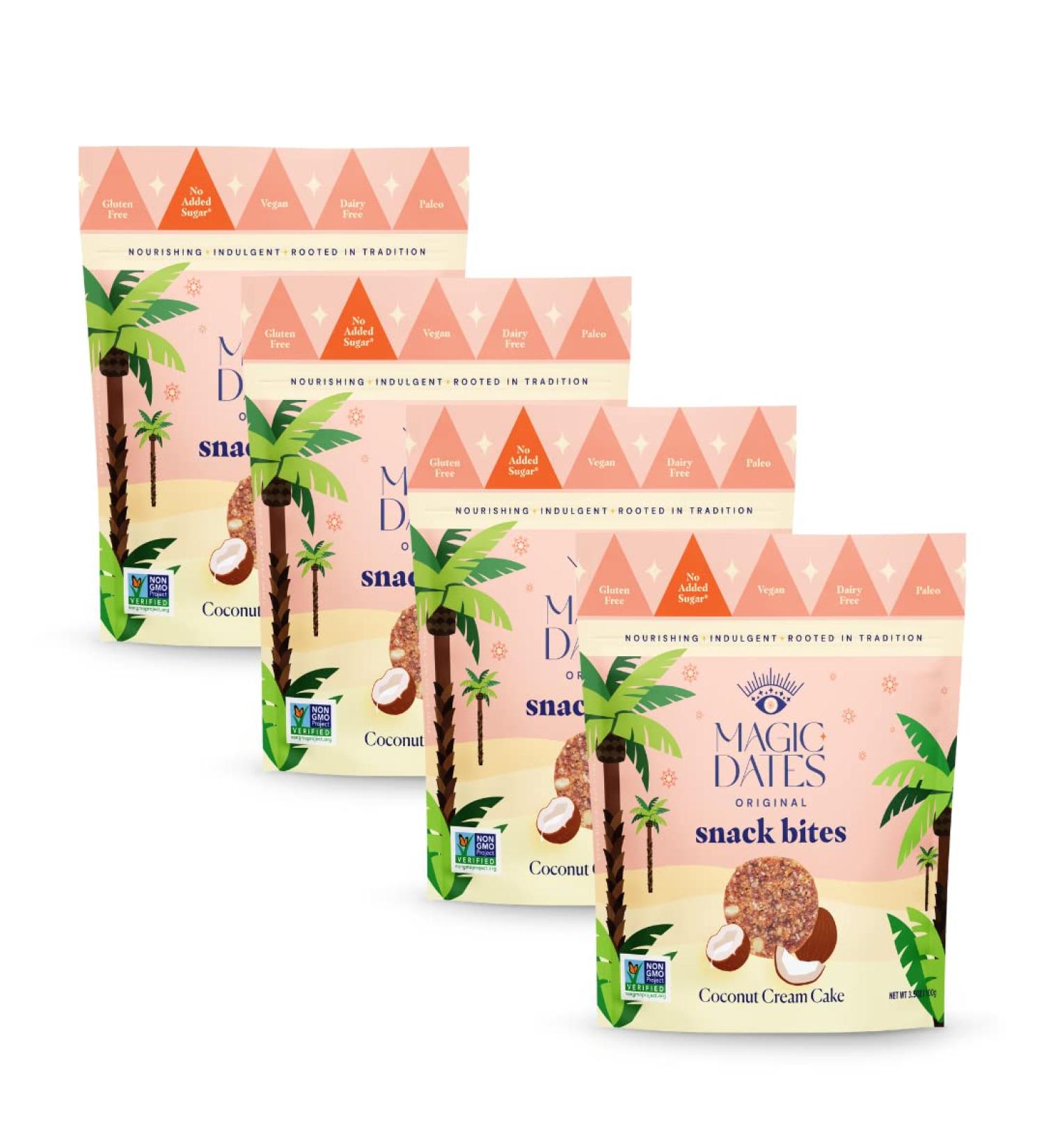 MAGICDATES No Added Sugar Snack Bites | Gluten-Free Coconut Cream Cake | Whole Food Paleo Treats | California Grown Dates - Buy Online on GoSupps.com