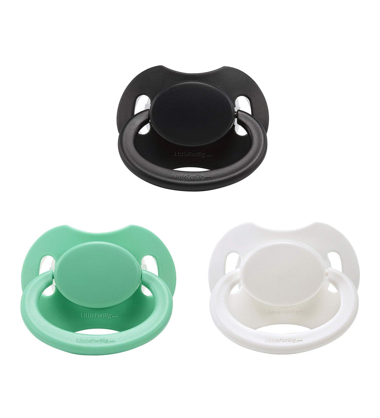 LittleForBig Bigshield Gen-II Large Pacifier 3 Pack - Black White Green - Buy Online on GoSupps.com