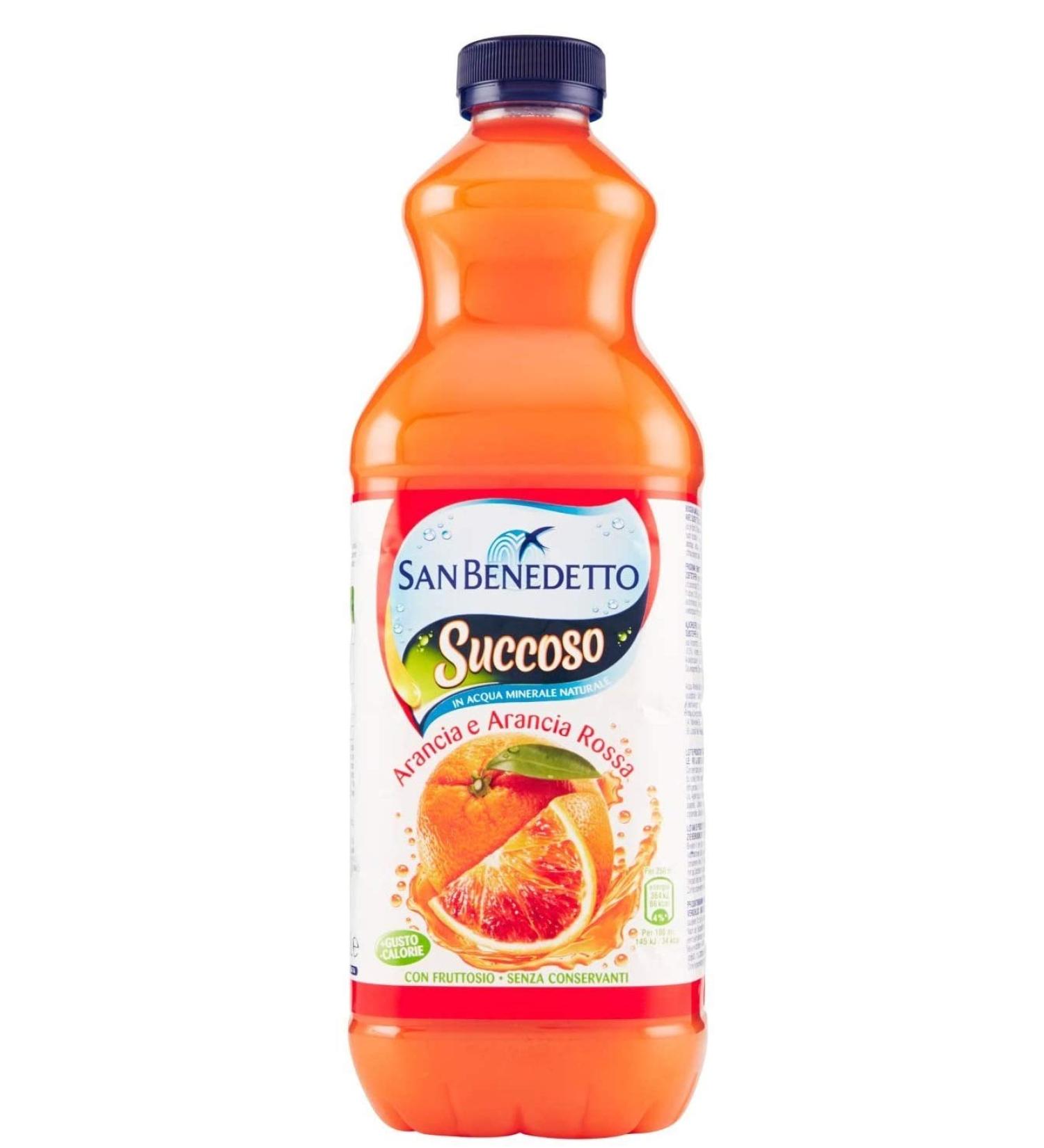 San Benedetto Succoso Arancia e Arancia Rossa Lot de 6 bouteilles en PET Orange et orange sanguine 1 5 l
