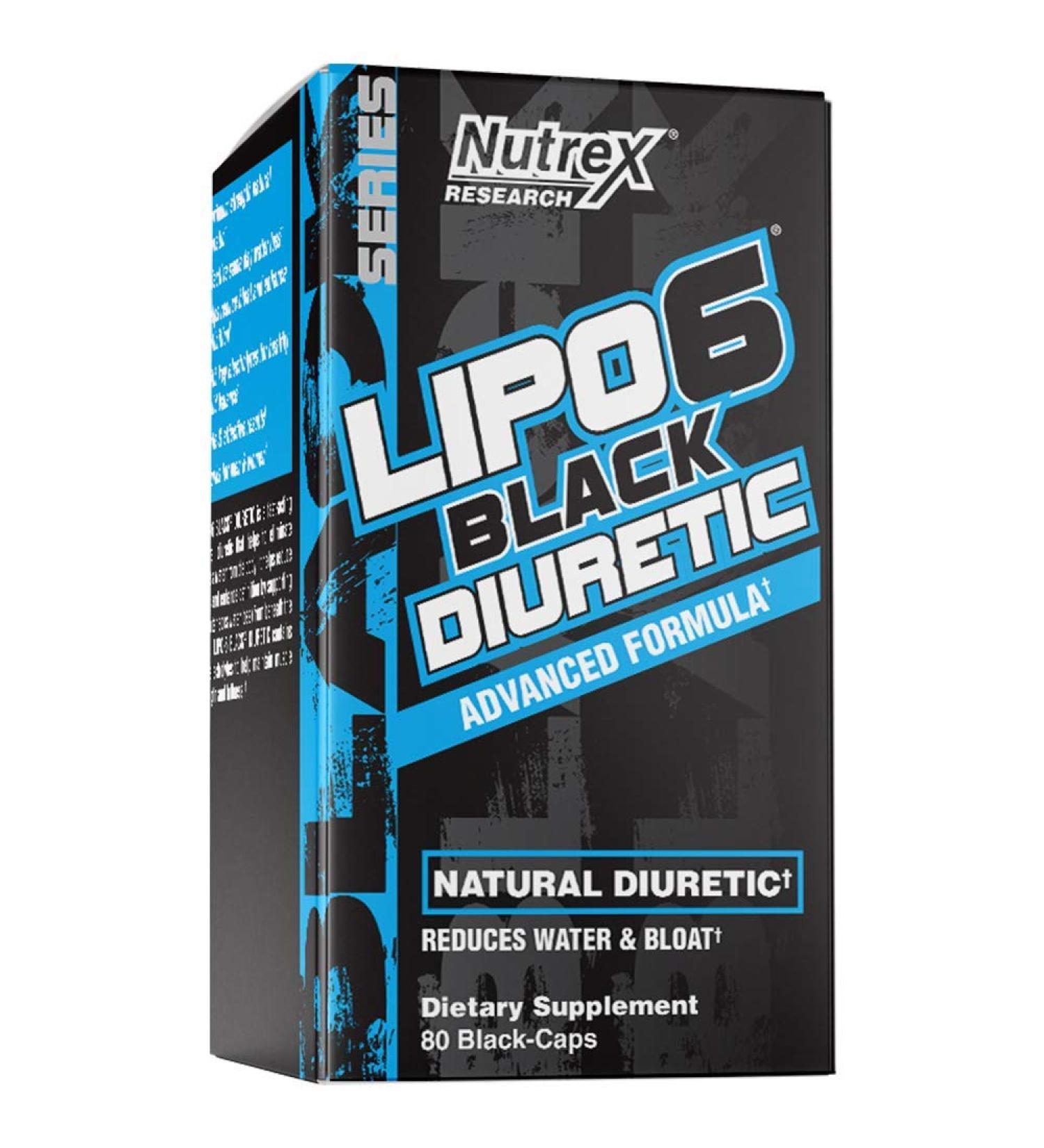 Nutrex LIPO-6 Black Diuretic 80 Caps - Maximize Weight Loss & Water Weight Relief - Buy Online on GoSupps.com