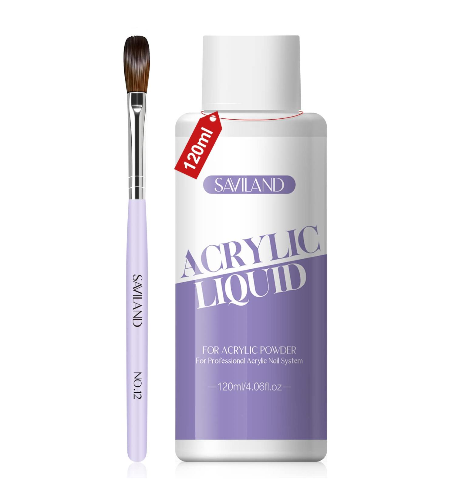 SAVILAND Acrylic Liquid Monomer 4.06fl.oz Nail Liquid for Acrylic Powder with Acrylic Brush 12 MMA-Free Non-Yellowing Formula for Acrylic Nails Application Nail Extension & Carving Home DIY Nail Salon Use - Buy Online on GoSupps.com