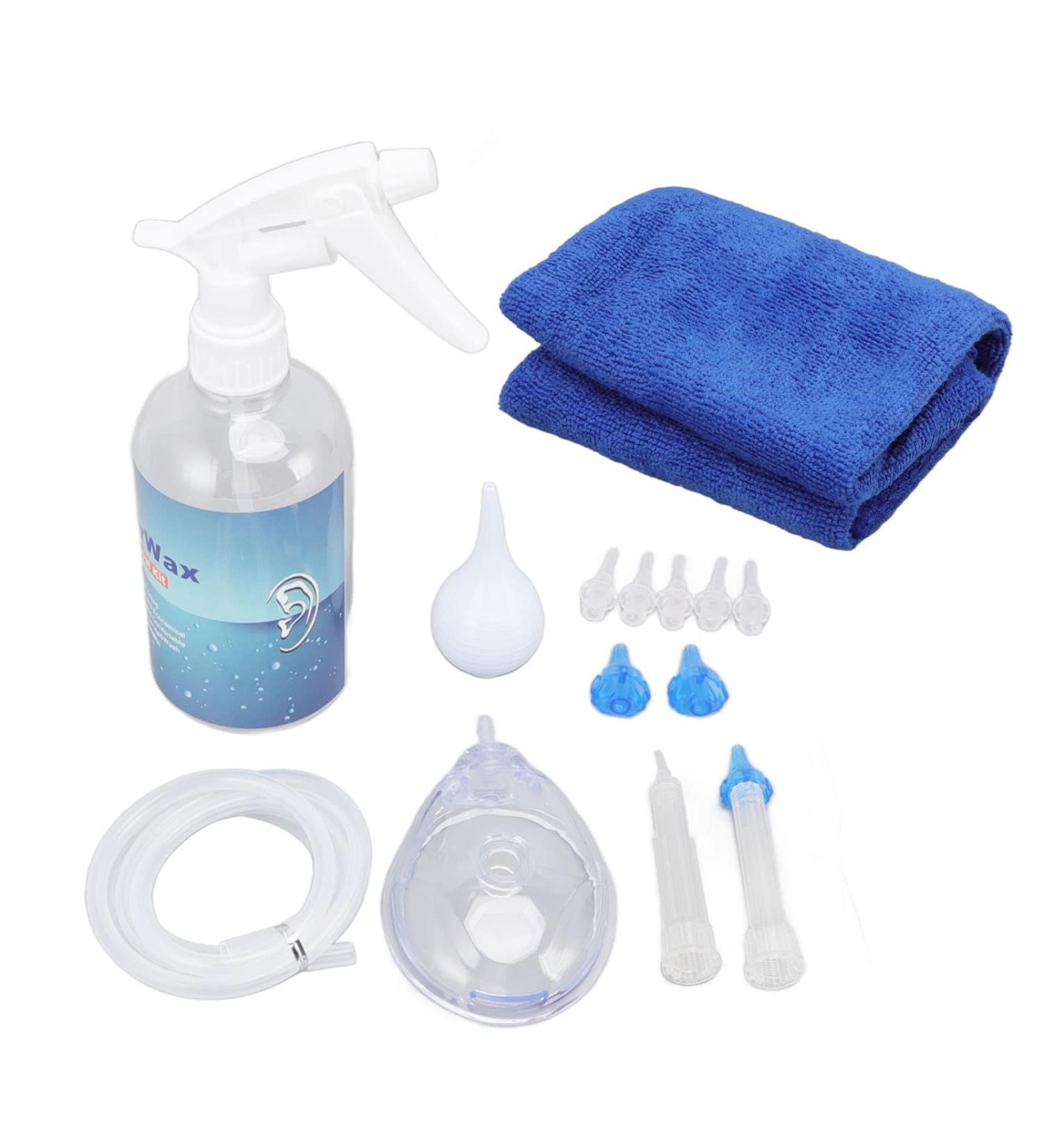 Ear Wax Removal Tool Kit with Irrigation Flushing System - 6 Transparent Tips, Easy Operation for Home Use - Buy Online on GoSupps.com