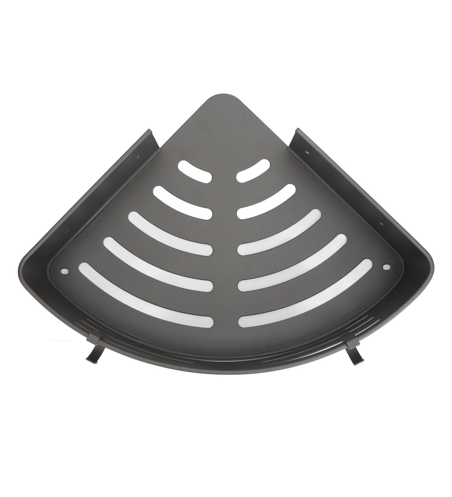 Verdant Touch Triangle Wall Shelves Large Capacity Aluminum Corner Wall Shelves Punch-Free Grey - Buy Online on GoSupps.com