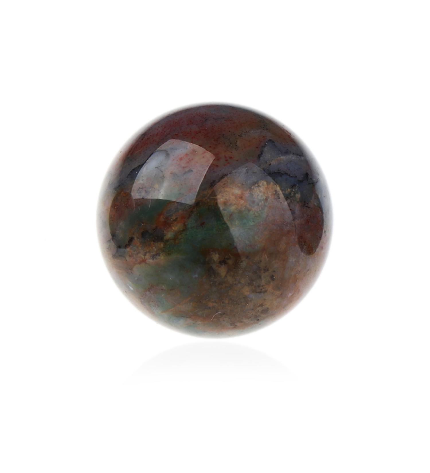 Buy NKlaus Natural Jasper Gemstone - Unique 30mm Red-Brown-Green Sphere | International Shipping - Buy Online on GoSupps.com