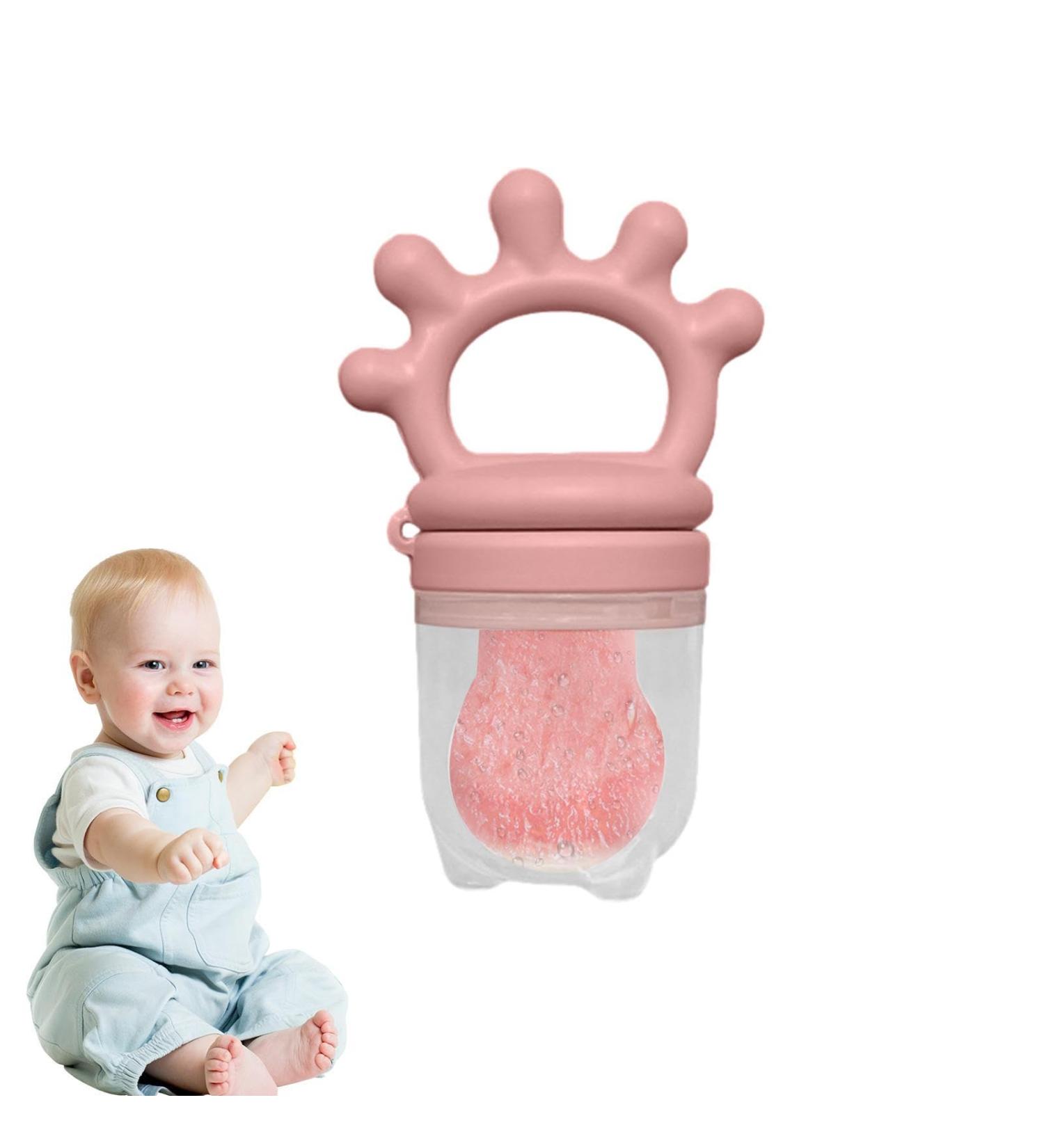 Silicone Baby Fruit Feeder & Teether - Reusable Pacifier for Soothing Gums | Voihamy Rose Red - Buy Online on GoSupps.com