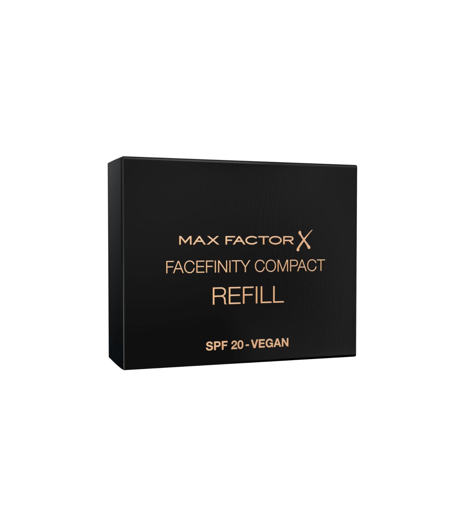 Max Factor Facefinity COMPACT Porcelain 031 Warm Foundation Refill for a Matte Finish with Up to 24 Hour Wear, Vegan