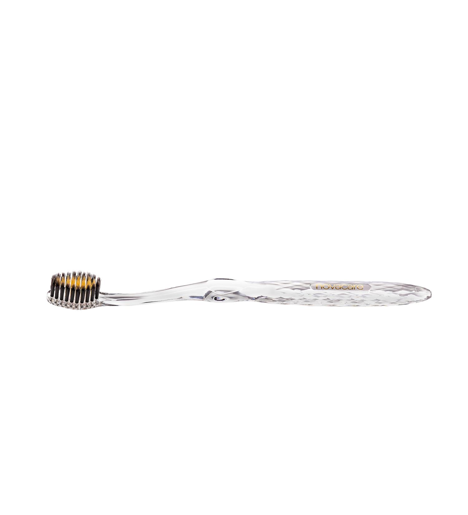Novacare Toothbrush with Gold & Bamboo Charcoal Bristles - Eco-Friendly & Luxurious | International Shipping Available - Buy Online on GoSupps.com