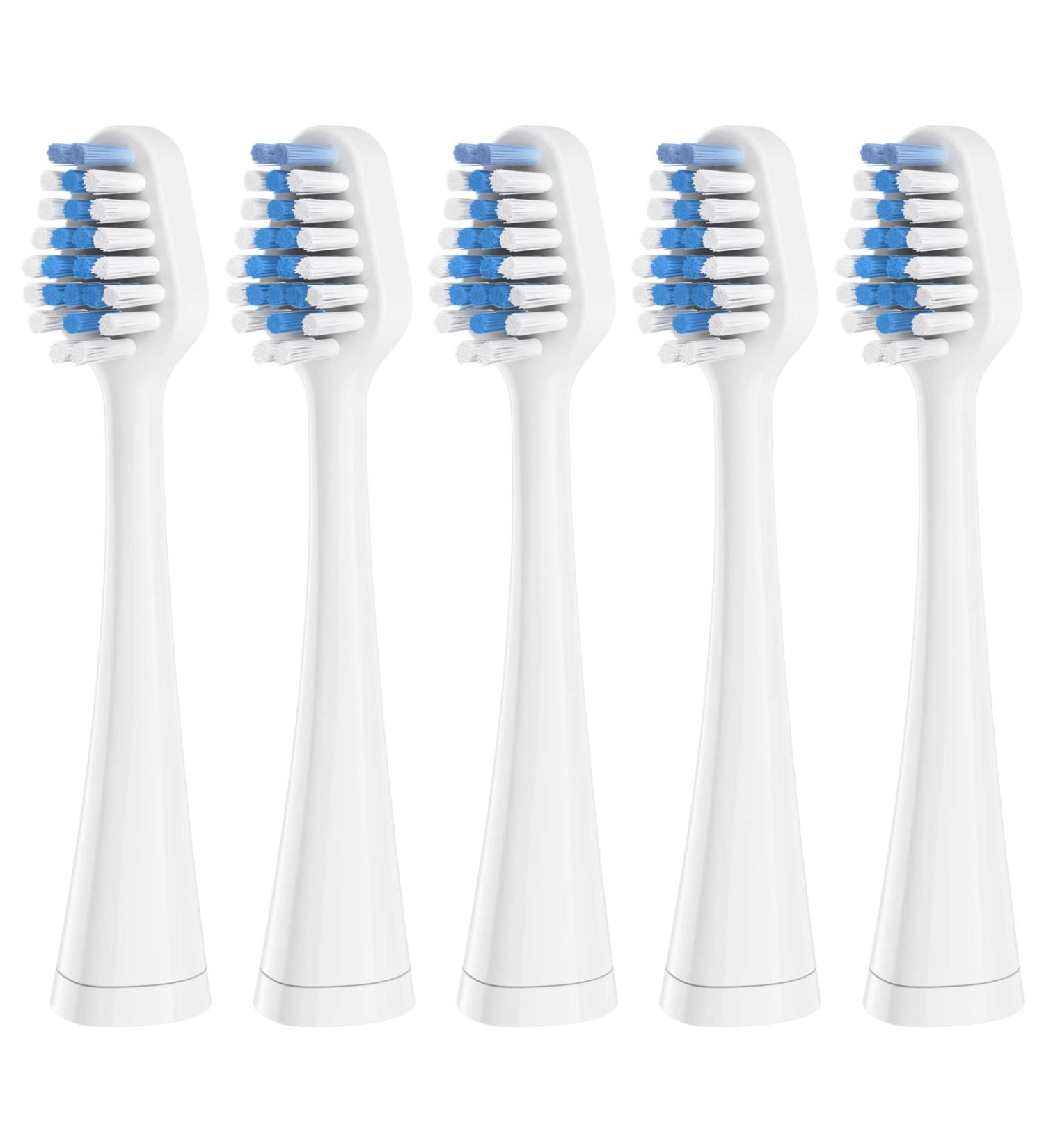 5 Count White Replacement Brush Heads for Waterpik Complete Care 5.0/9.0 & Aquasonic Duo Electric Toothbrushes - Buy Online on GoSupps.com