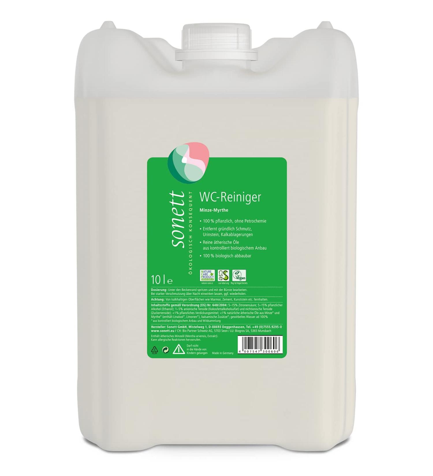 Sonett WC Cleaner Mint-Myrtle - 10 Liters | Eco-Friendly & Powerful Toilet Cleaner - International Shipping Available - Buy Online on GoSupps.com