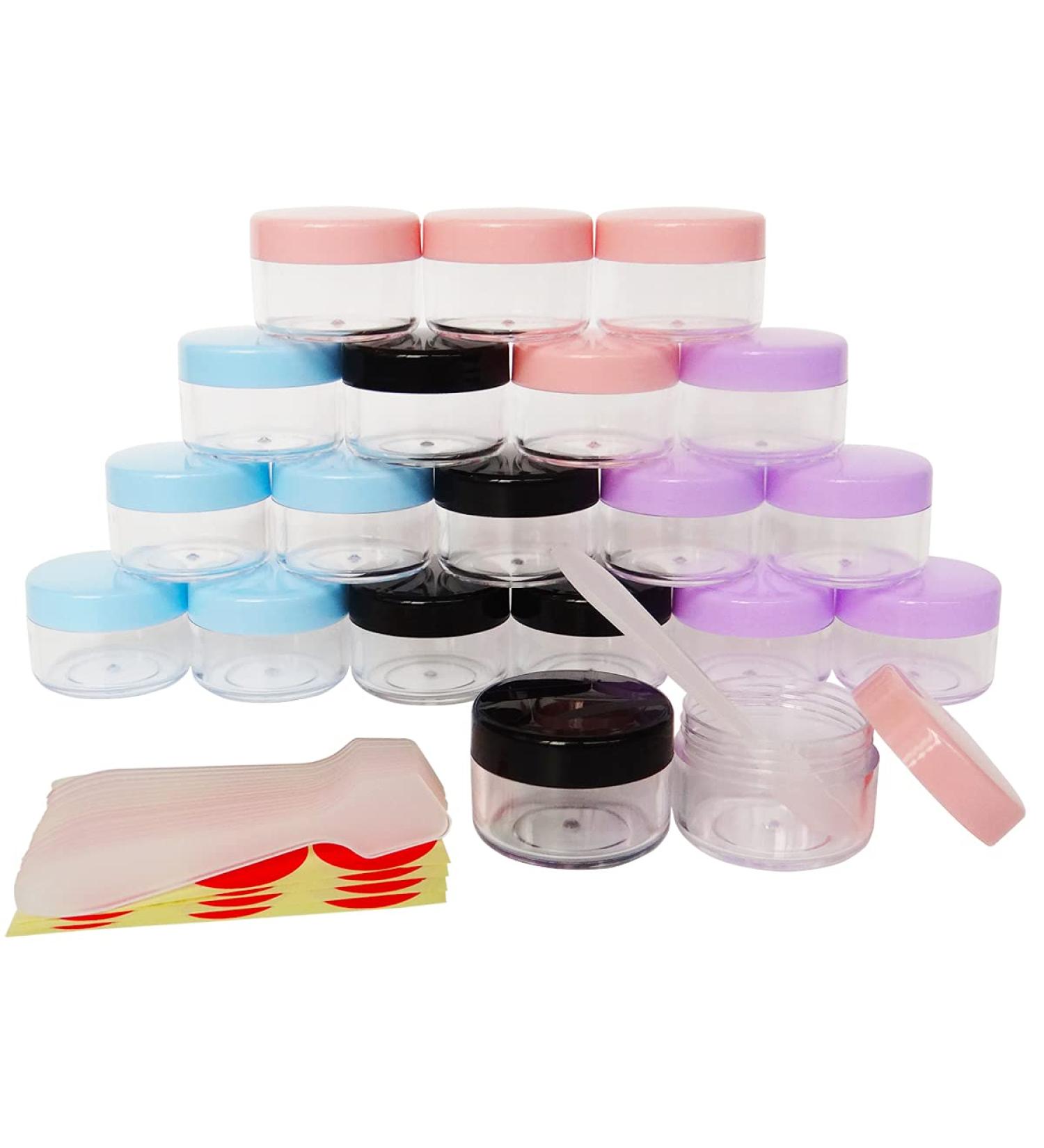 GreatforU 20x 15g Sample Jars - Empty Nail Art & Cosmetic Cream Containers - Ideal for International Shipping - Buy Online on GoSupps.com