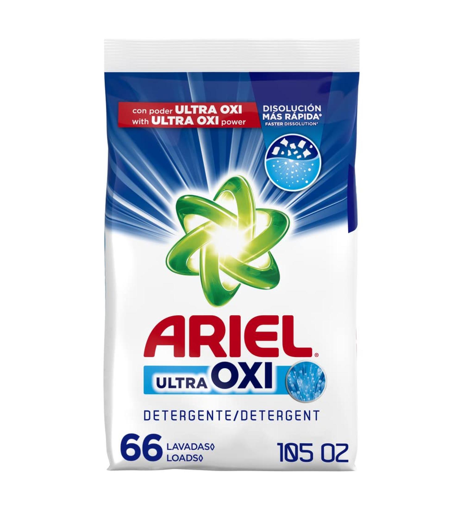 Ariel Ultra Oxi Powder Laundry Detergent 105 oz - 66 Loads - Buy Online on GoSupps.com