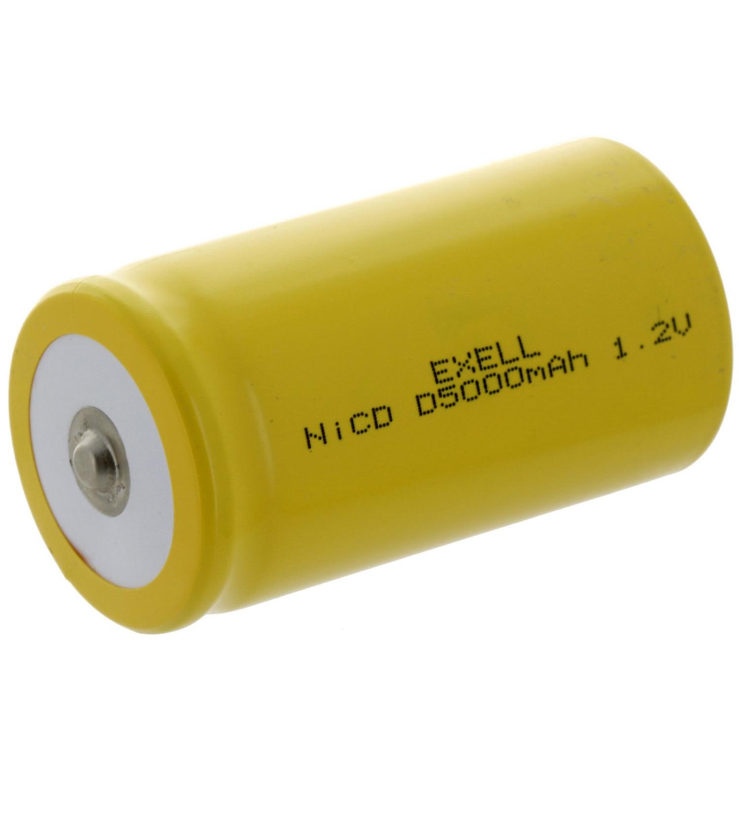 Exell D Size 1.2V 5000mAh NiCD Rechargeable Battery - Perfect for Flushometers Sinks & More | International Shipping Available - Buy Online on GoSupps.com