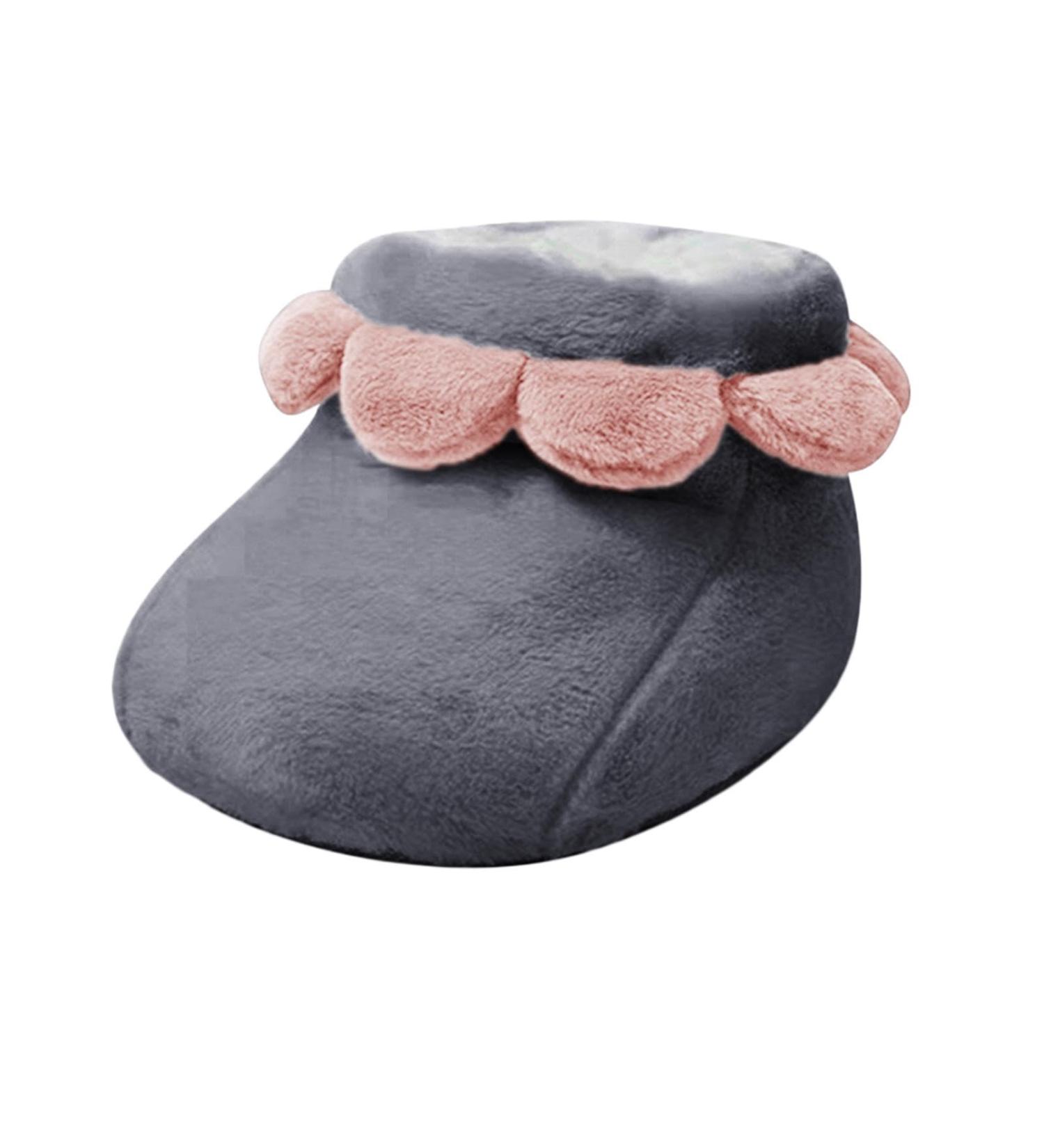 Oshni Electrically Heated Foot Warmer - Plush USB Foot Warmer Pad for Comfortable Use at Home Dorms & Camping - 3 Heat Settings - Gray - Buy Online on GoSupps.com