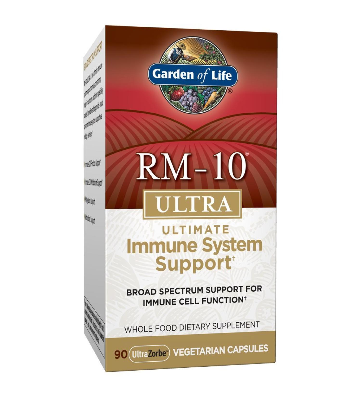 Garden of Life RM-10 Ultra: Immune Support 90 Vegetarian Capsules - Buy Online on GoSupps.com