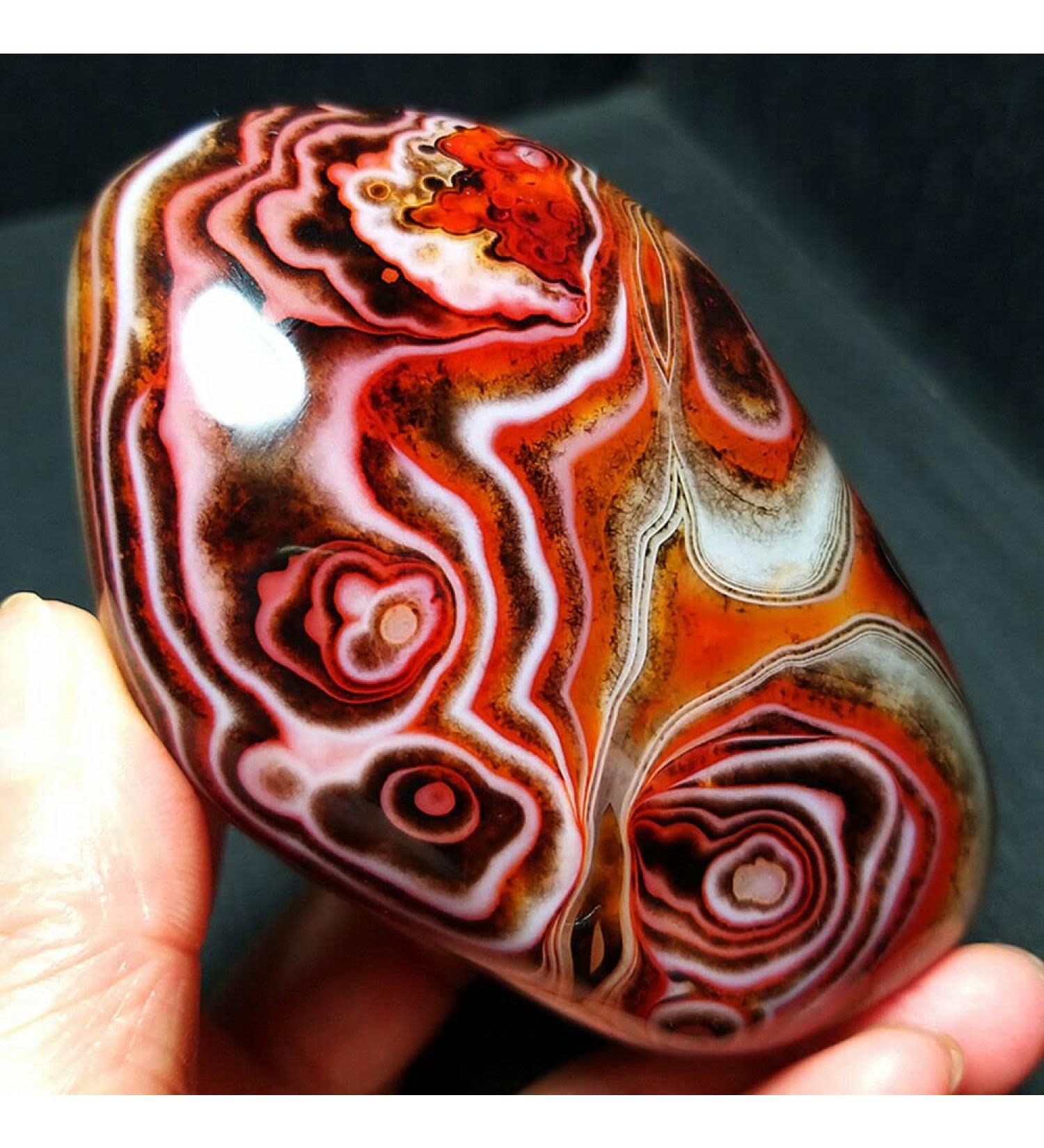 30-200g Natural Polished Banded Agate MadagascarStones (Size : 150-200g) (Size : 100-150g) - Buy Online on GoSupps.com