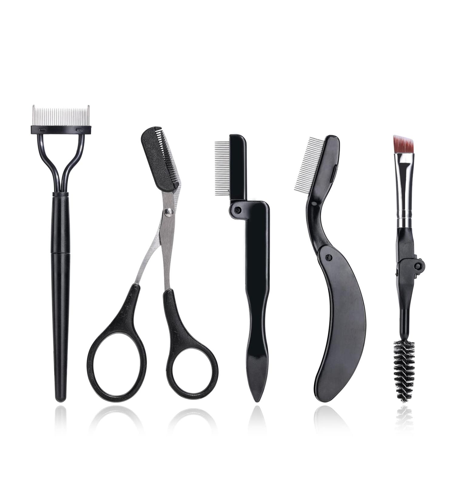 BS-MALL Eyelash Grooming Brush Set - 5 Piece Eyelash Separator, Mascara Applicator, Eyebrow Scissors & Comb for Makeup Supplies - Buy Online on GoSupps.com
