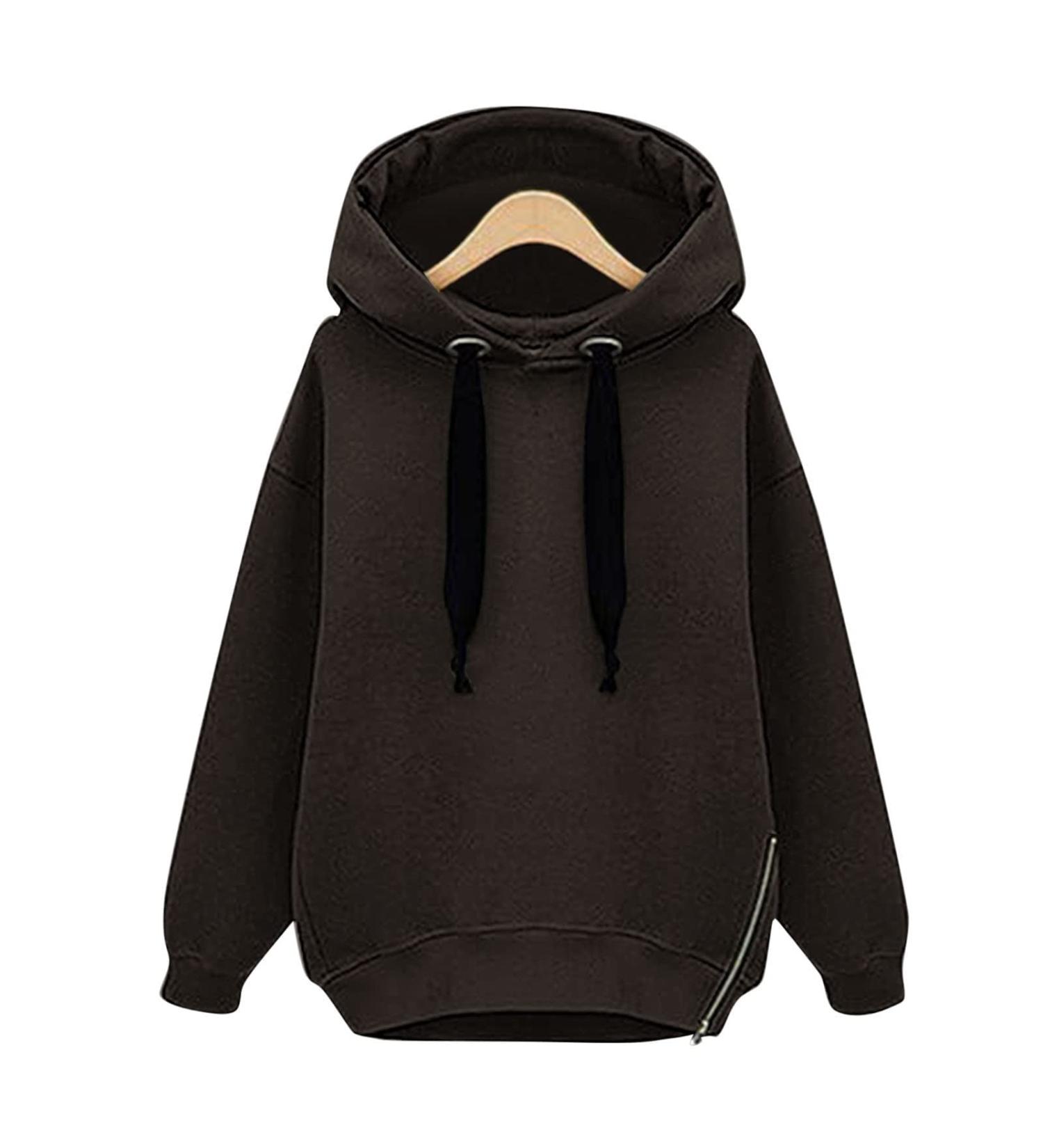 Ganfancp Women's Winter Hoodie - Cozy Drawstring Sweatshirt in Coffee (Size 21 Small) - Buy Online on GoSupps.com