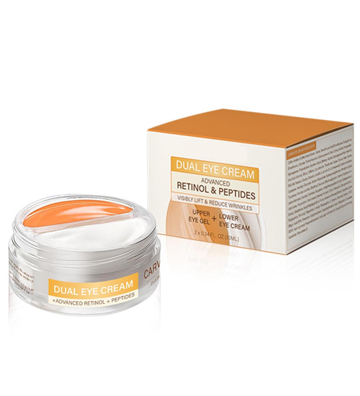 Advanced Dual Eye Cream with Retinol Peptides & Caffeine - Anti-Aging 2-In-1 Solution for Tired Eyes - Buy Online on GoSupps.com