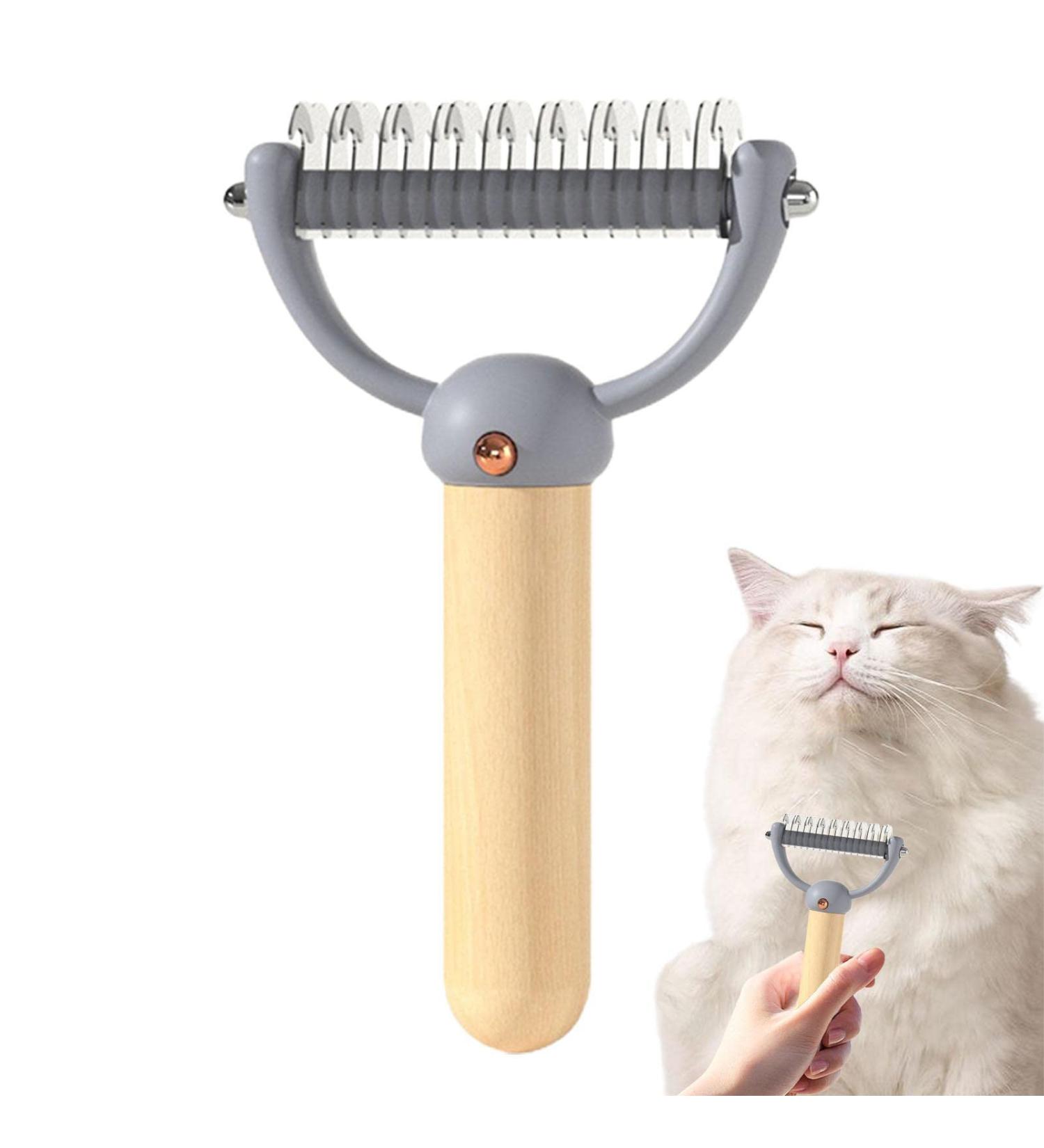 Double Sided Undercoat Rake - Double Sided Undercoat Rake for Dogs Cats Double Sided Dematting for Cat Grooming - Buy Online on GoSupps.com