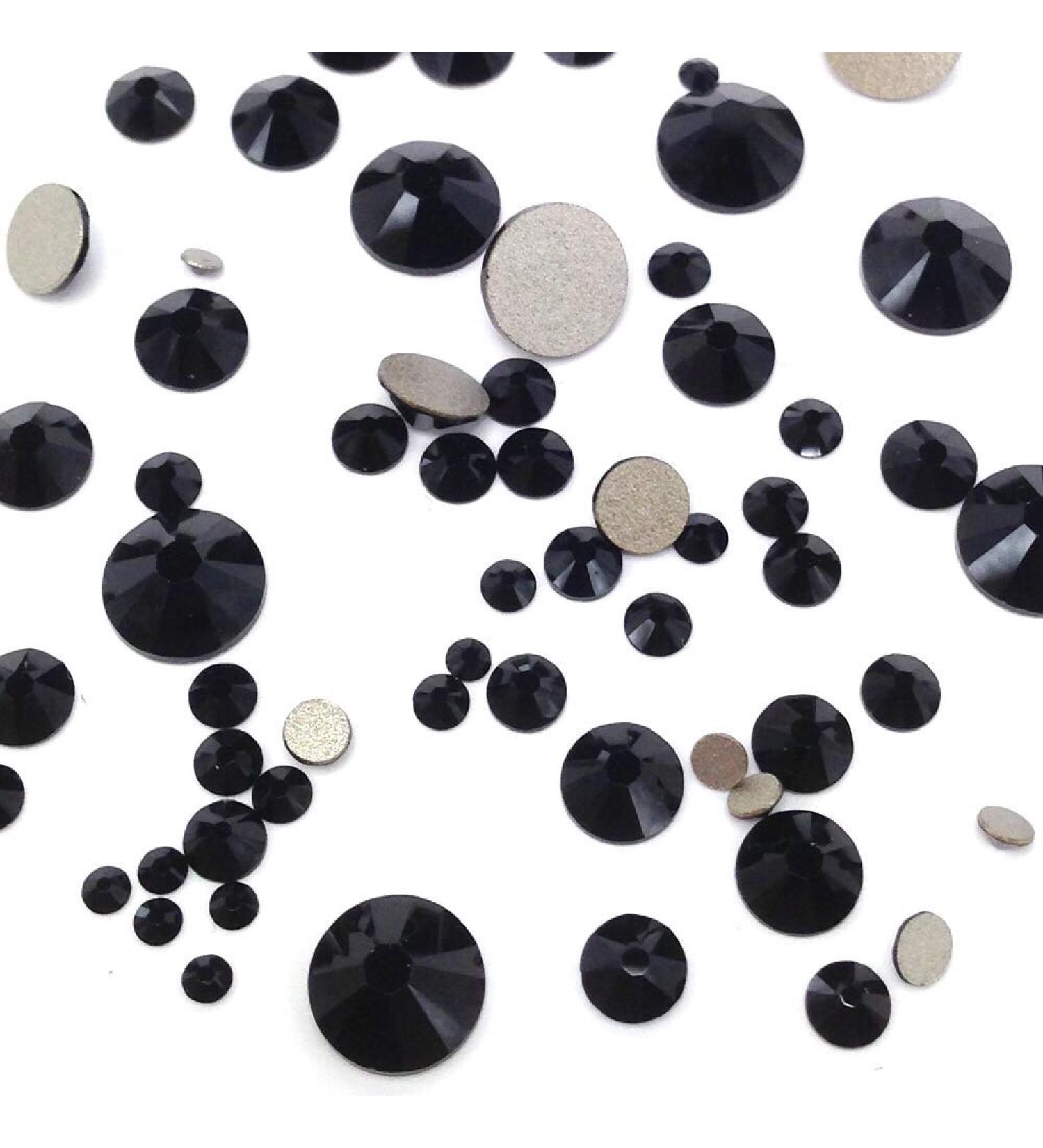 JET Black Swarovski Crystal Flatbacks 144 pcs - Nail Art Rhinestones - Mixed Sizes ss5 ss7 ss9 ss12 ss16 ss20 ss30 - Buy Online on GoSupps.com