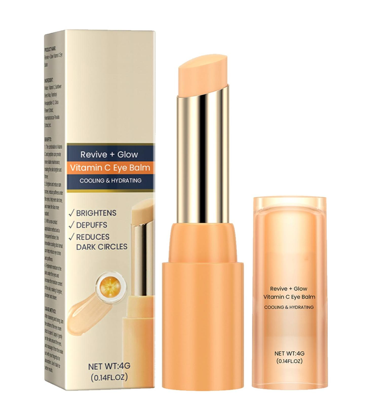 Vitamin C Eye Cream Stick Glow Vitamin C Eye Balm Eye Cream Stick Anti Aging Vitamin C Eye Cream Stick Glow Eye Balm Stick Brighten Vitamin C Eye Balm Anti Wrinkle Eye Cream Stick for Puffy Eyes - Buy Online on GoSupps.com