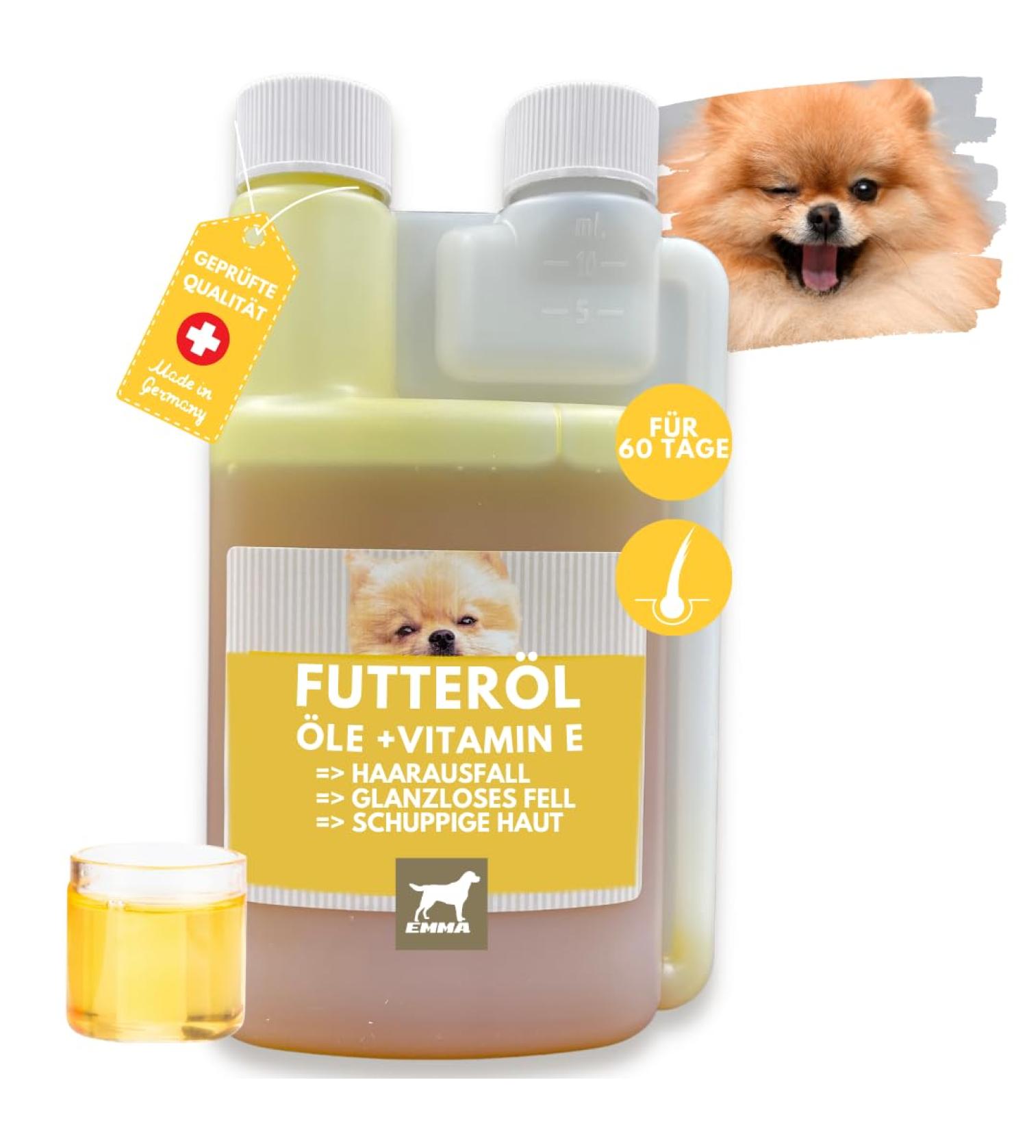 Linseed Oil Barf Oil for Dogs Cats Barf Oil Omega 3 & 6 I Food Oil + Vitamin EI Food Supplement Rich in Omega 3 Omega 6 Fatty Acids without Additives I Coat Skin Energy 0.25l - Buy Online on GoSupps.com