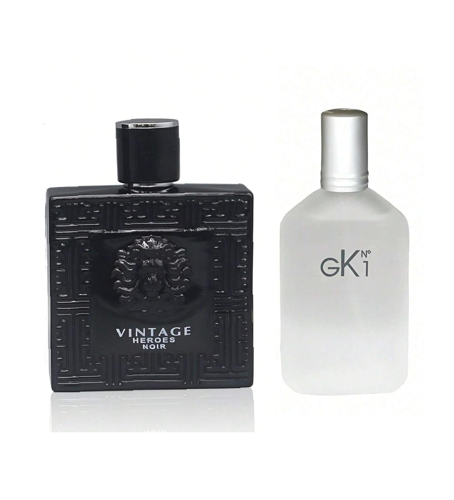 Vintage Heroes Noir&GK 1 Combo Cologne for Men/Eau de Parfum Natural Spray Top Notes of Green Apple and Lemon Middle Notes of Tonka Bean Base Notes of Geranium- Natural Spray 100ML - Buy Online on GoSupps.com