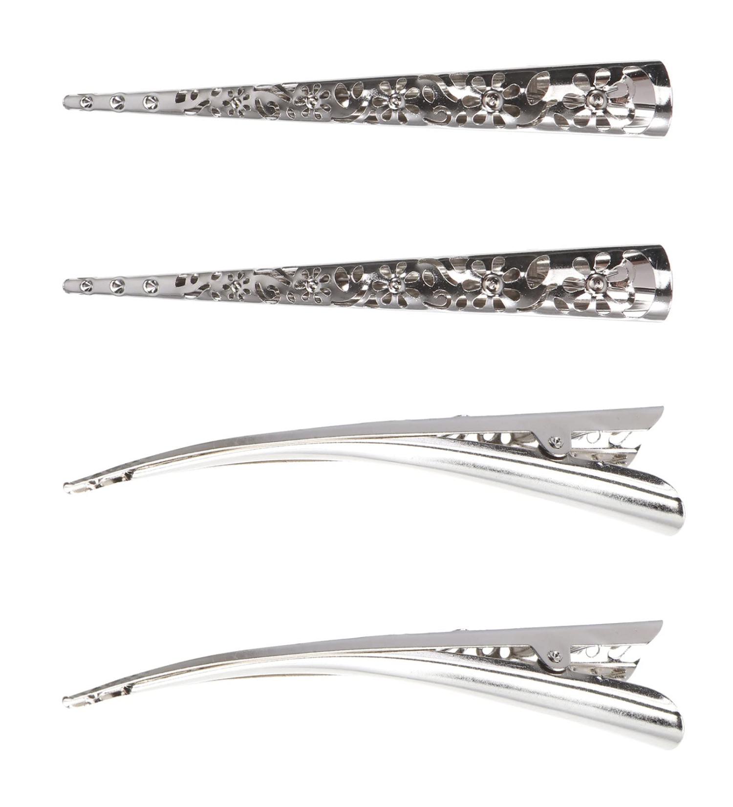 Beaupretty 4pcs Duck Bill Hair Clips - Hollow Metal Alligator Curl Clips for Women & Girls (Silver) - Buy Online on GoSupps.com