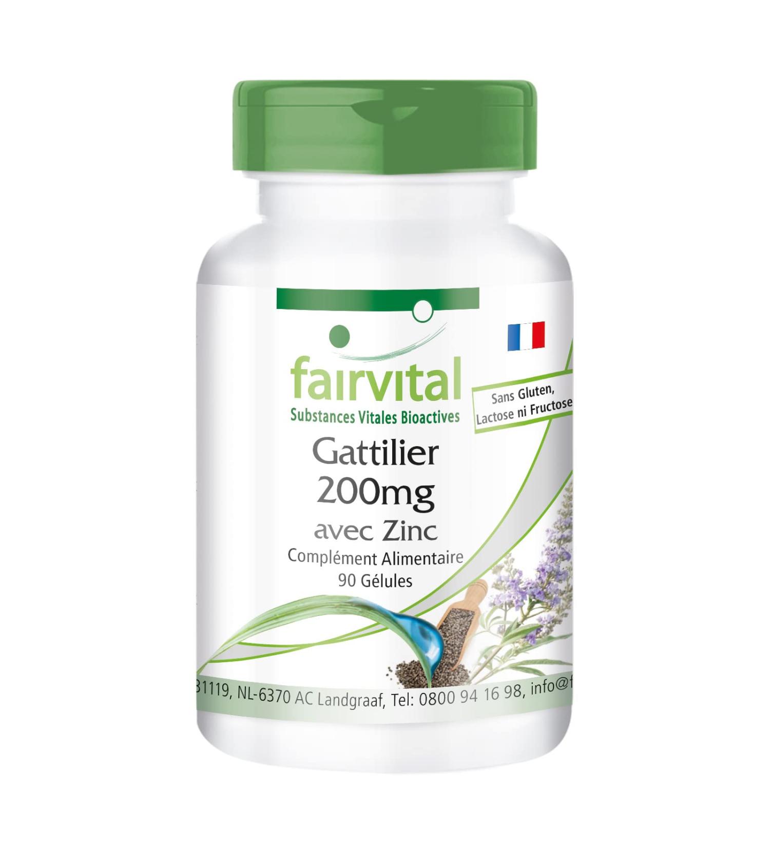 Fairvital | Chaste Tree Extract 200mg - Vitex Agnus Castus + Zinc - Highly Dosed - VEGAN - 90 Capsules - Menopause - Buy Online on GoSupps.com