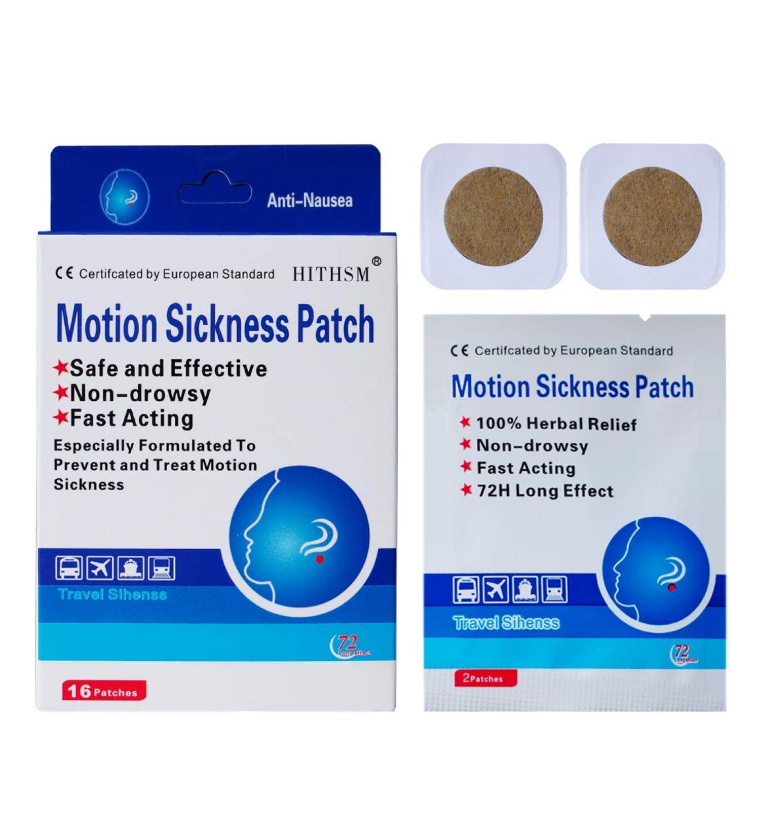 HITHSM Anti Nausea Patches - 16 Count - Natural Relief for Motion Sickness - Car, Sea, Air Travel - Buy Online on GoSupps.com