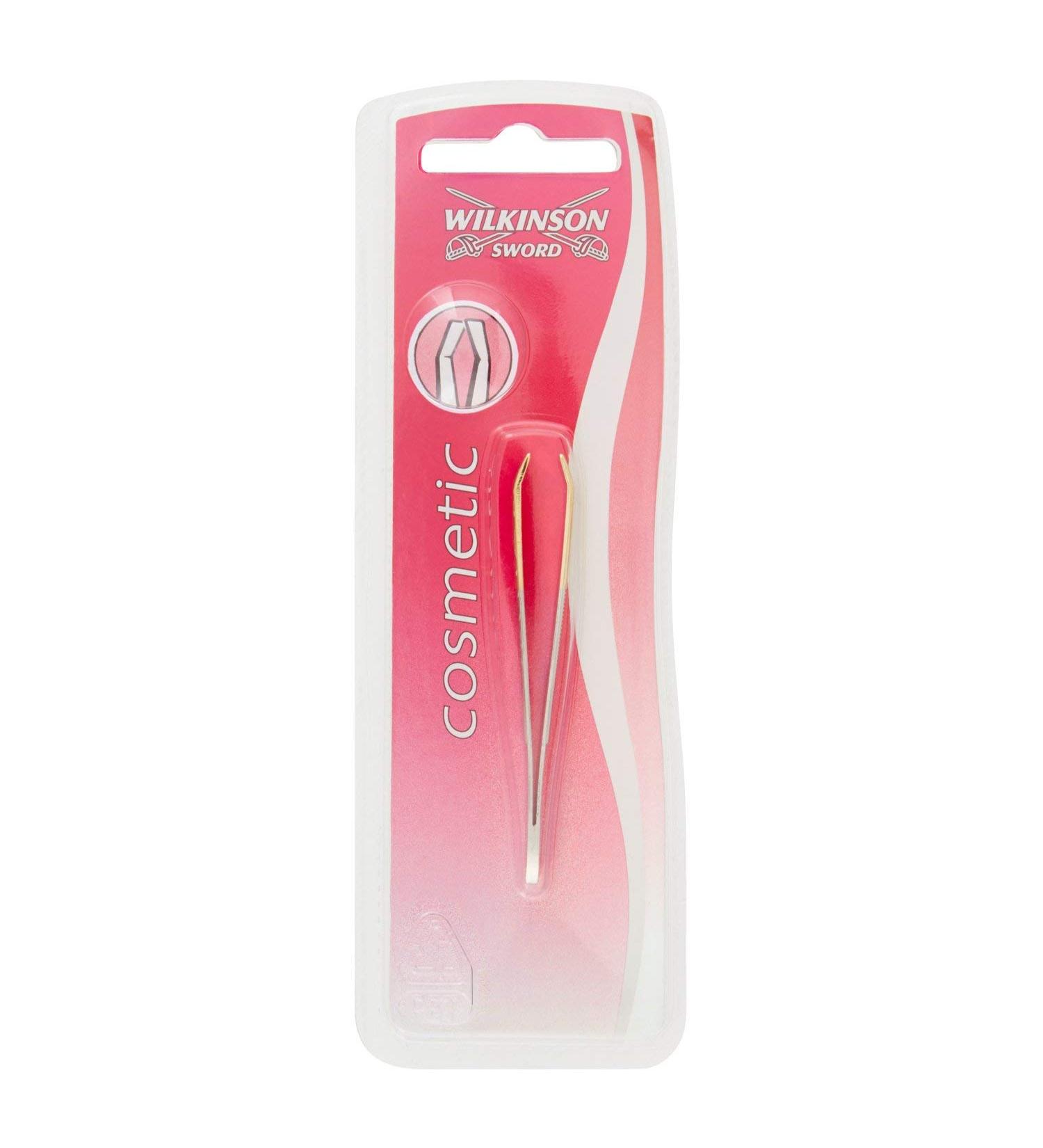Wilkinson Sword Curved Manicure Tweezers with Gold Tip - Precision Beauty Tool 1 pc - International Shipping Available - Buy Online on GoSupps.com