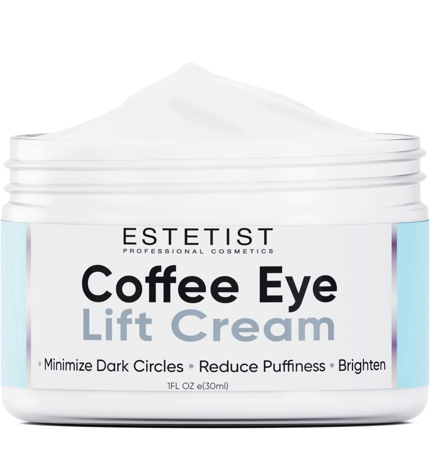 Caffeine Infused Coffee Eye Lift Cream - Reduce Puffiness & Dark Circles - Anti-Aging Treatment - Buy Online on GoSupps.com