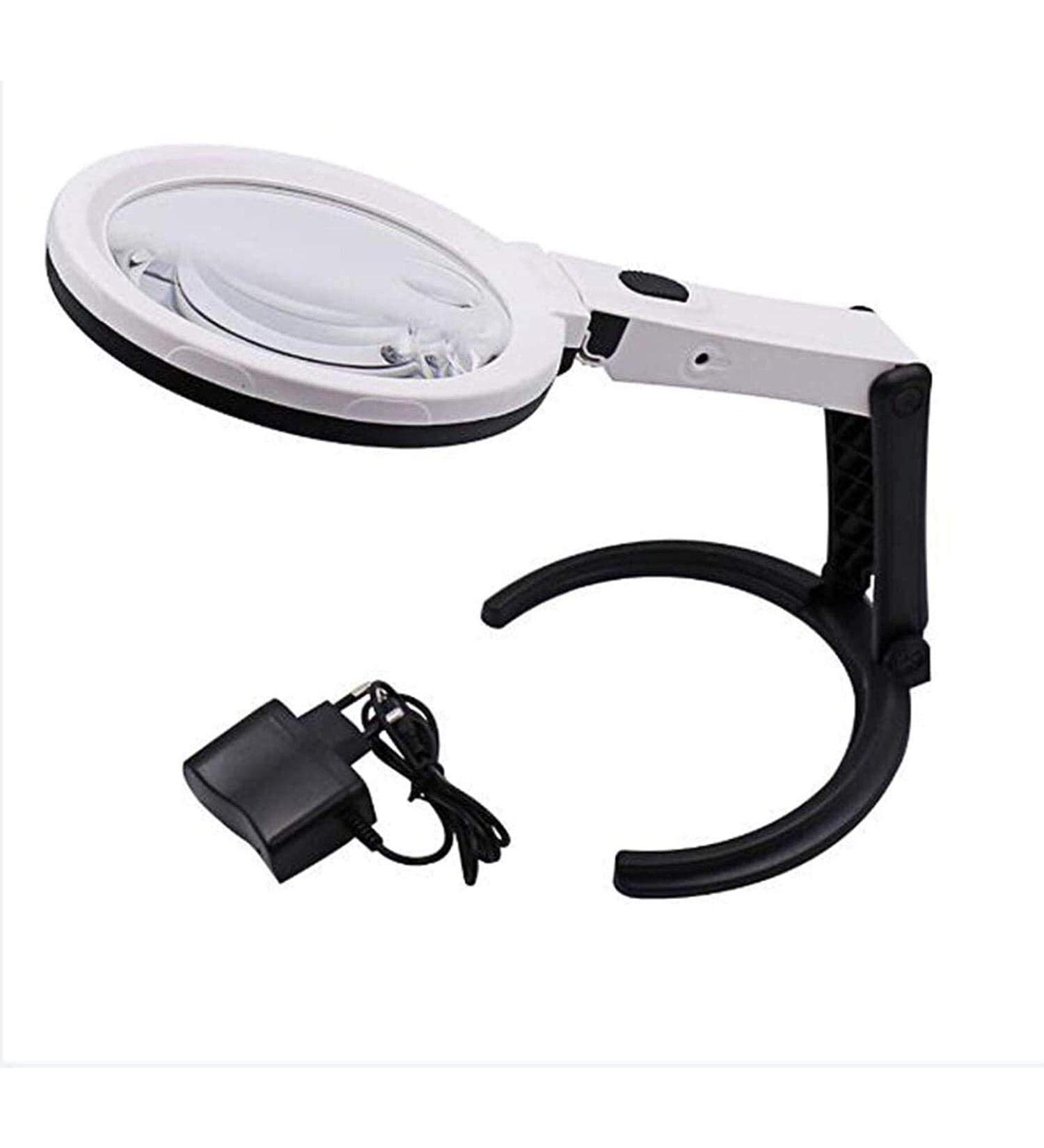 Lightweight Magnifying Glass Folding Handheld Plug-in Radio Type with Led Light 2/5X Magnifying Glass for Lighting Reading Watch Repair Tool Lofty Ambition - Buy Online on GoSupps.com