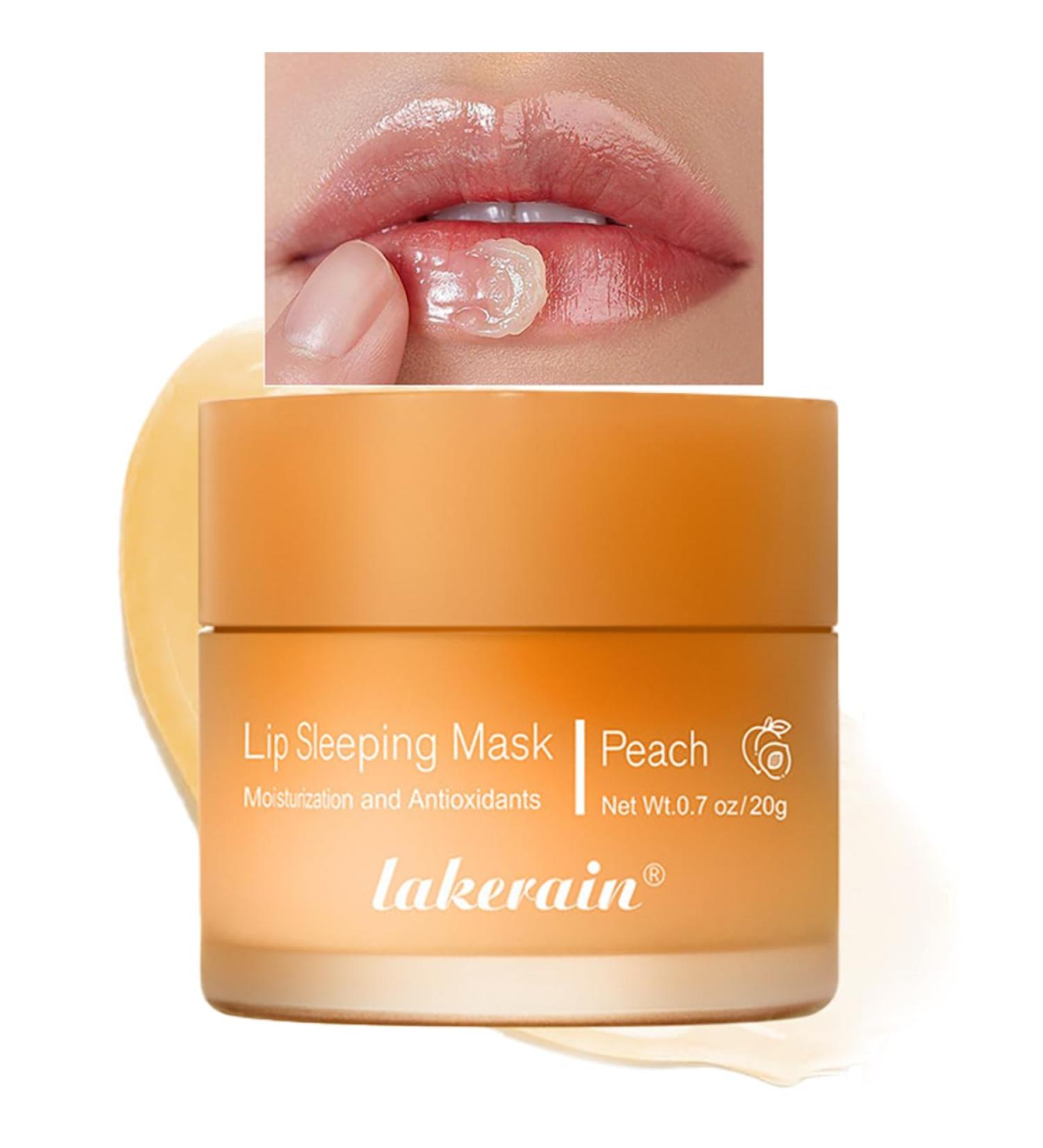 Premium Sleeping Lip Mask with Vitamin E | Hydrating & Nourishing Night Cream for Lips | Reduce Lines & Moisturize | 01# Peach - International Shipping Available - Buy Online on GoSupps.com
