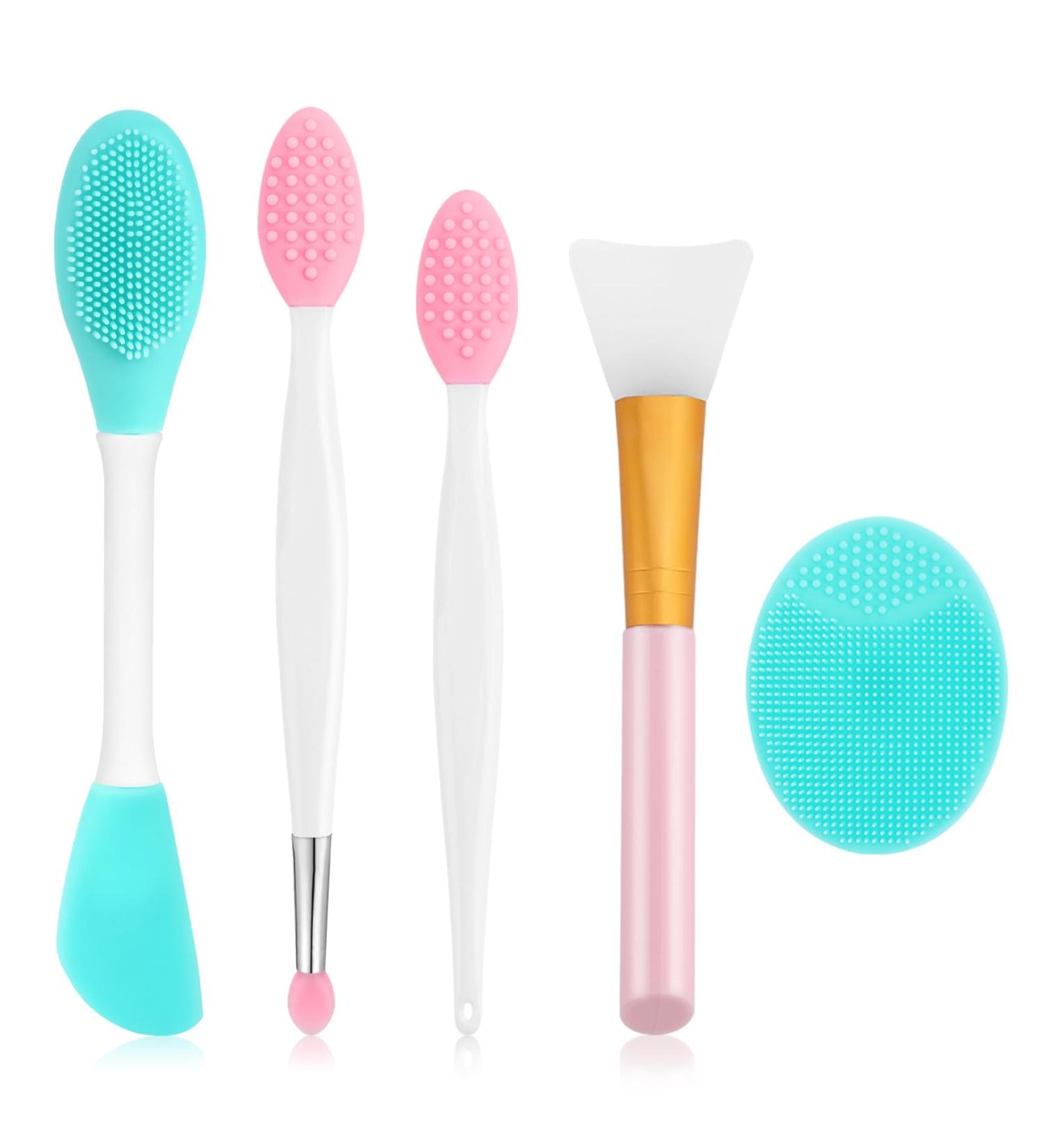 Buy 5-Piece Silicone Face Scrubber Set | Exfoliating Lip & Cleansing Brushes for Blackhead Removal - International Shipping Available - Buy Online on GoSupps.com